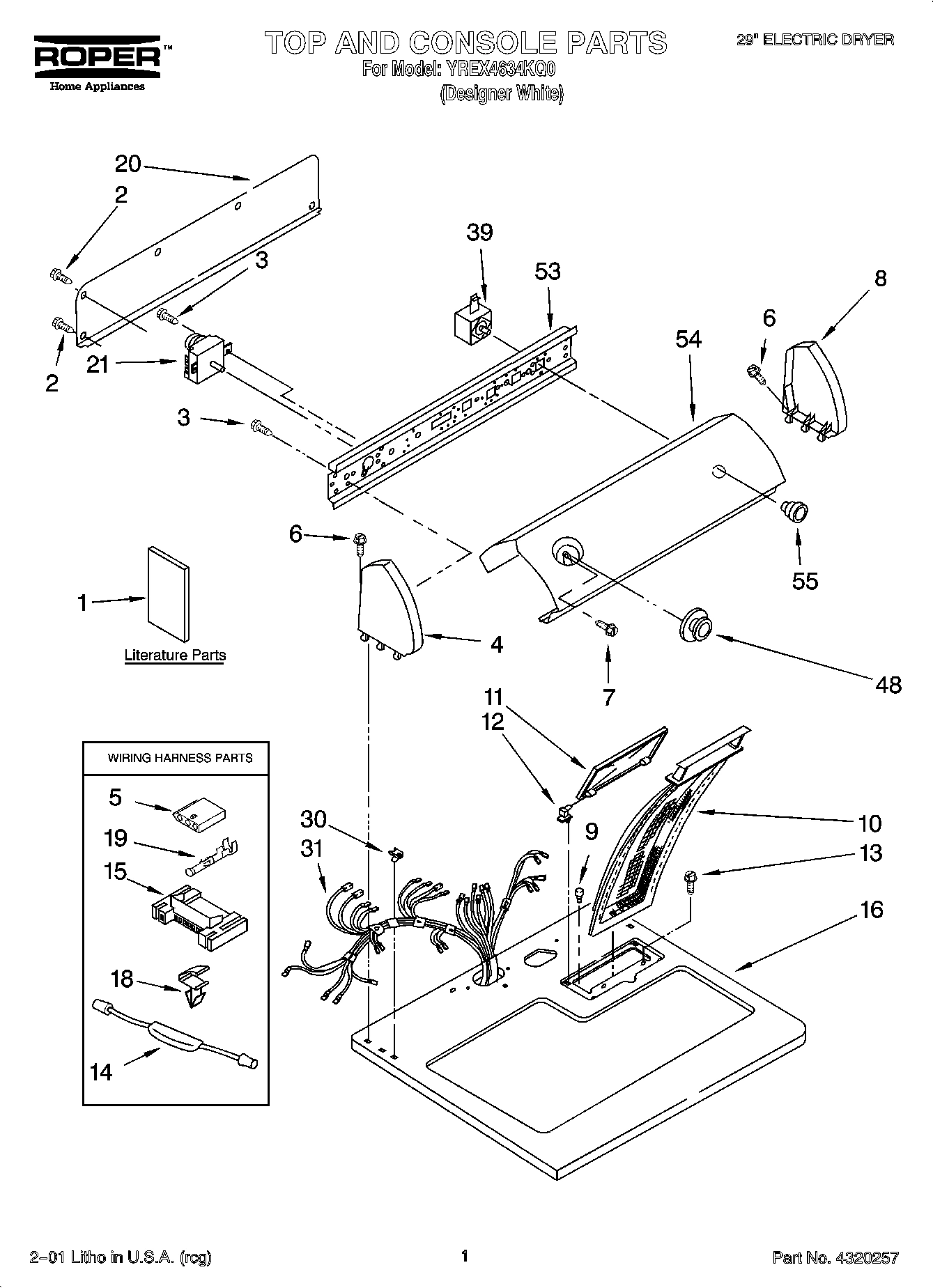 01 - TOP AND CONSOLE PARTS