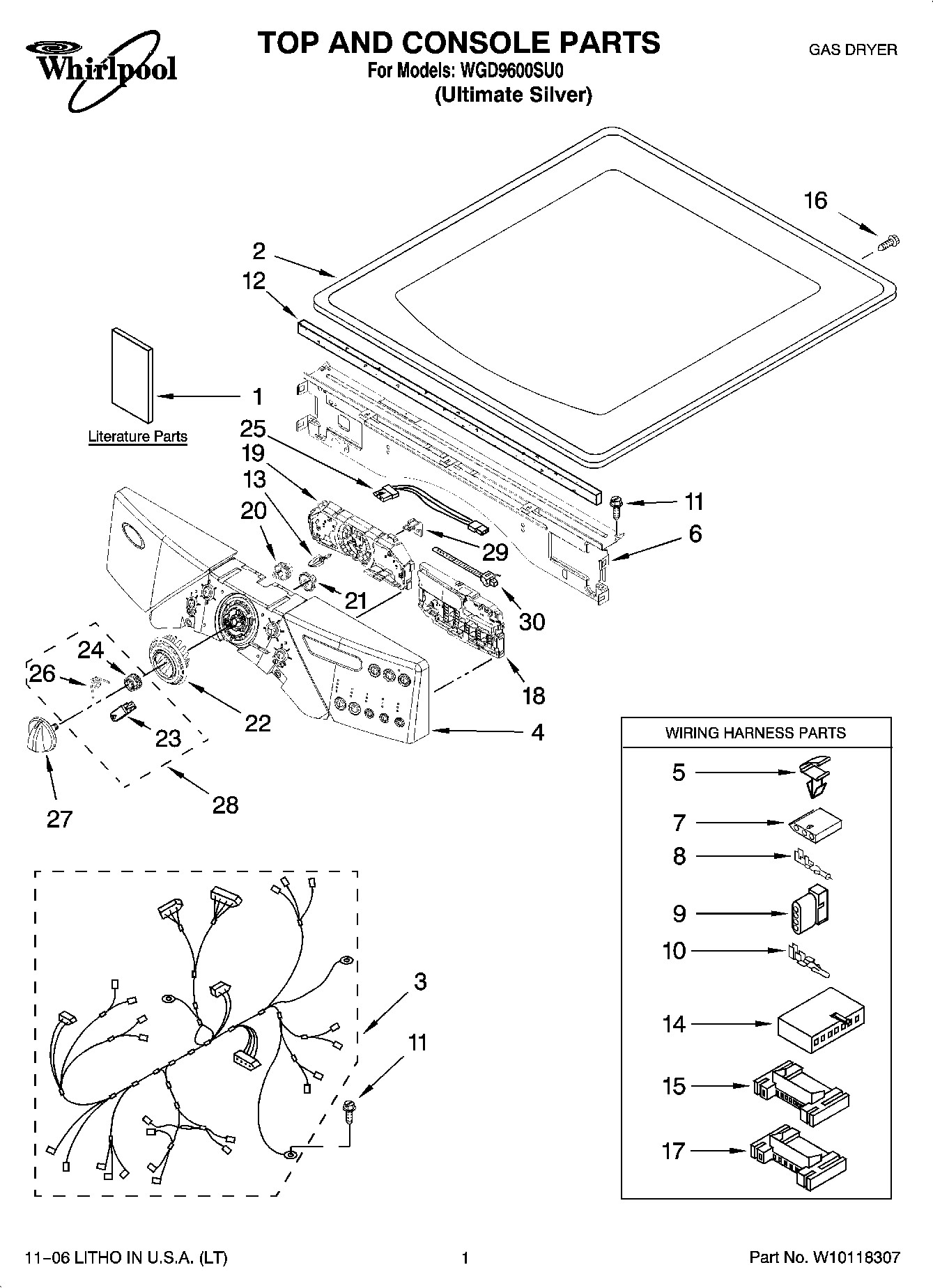 01 - TOP AND CONSOLE PARTS