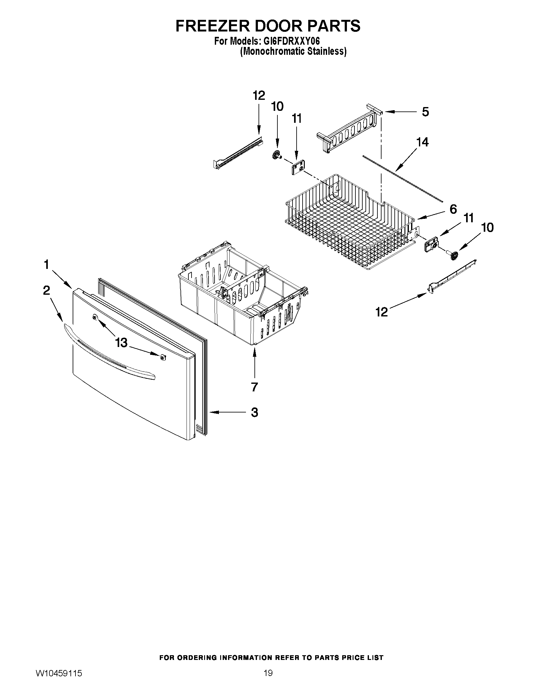 10 - FREEZER DOOR PARTS