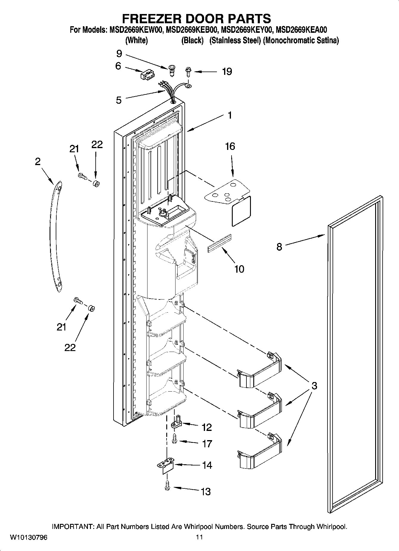 07 - FREEZER DOOR PARTS