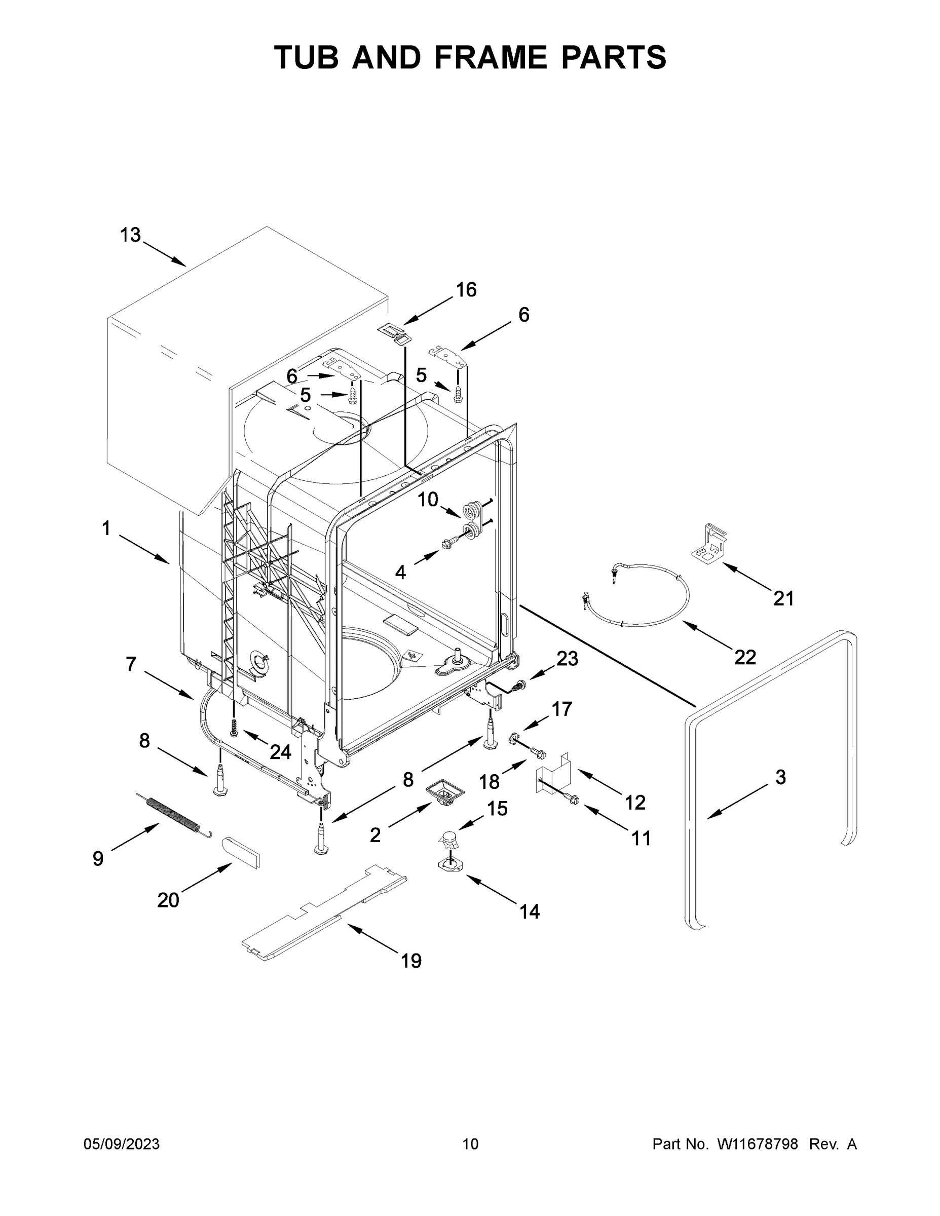 06 - TUB AND FRAME PARTS