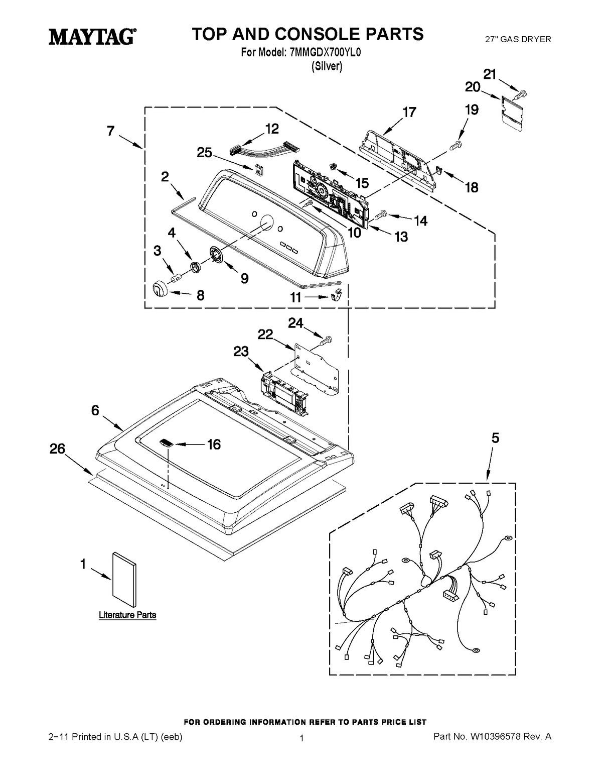 01 - TOP AND CONSOLE PARTS