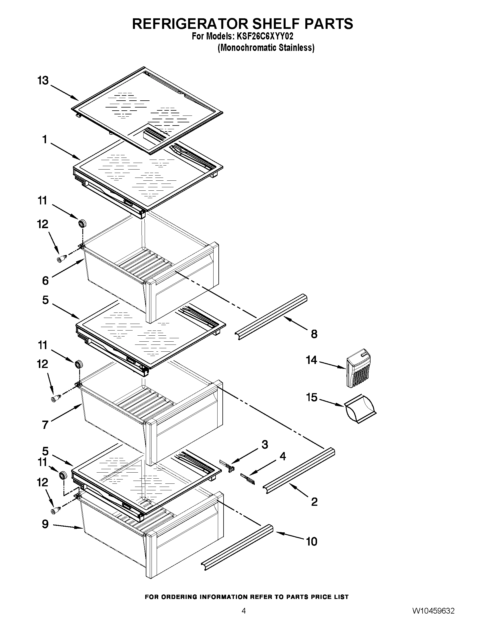 03 - REFRIGERATOR SHELF PARTS