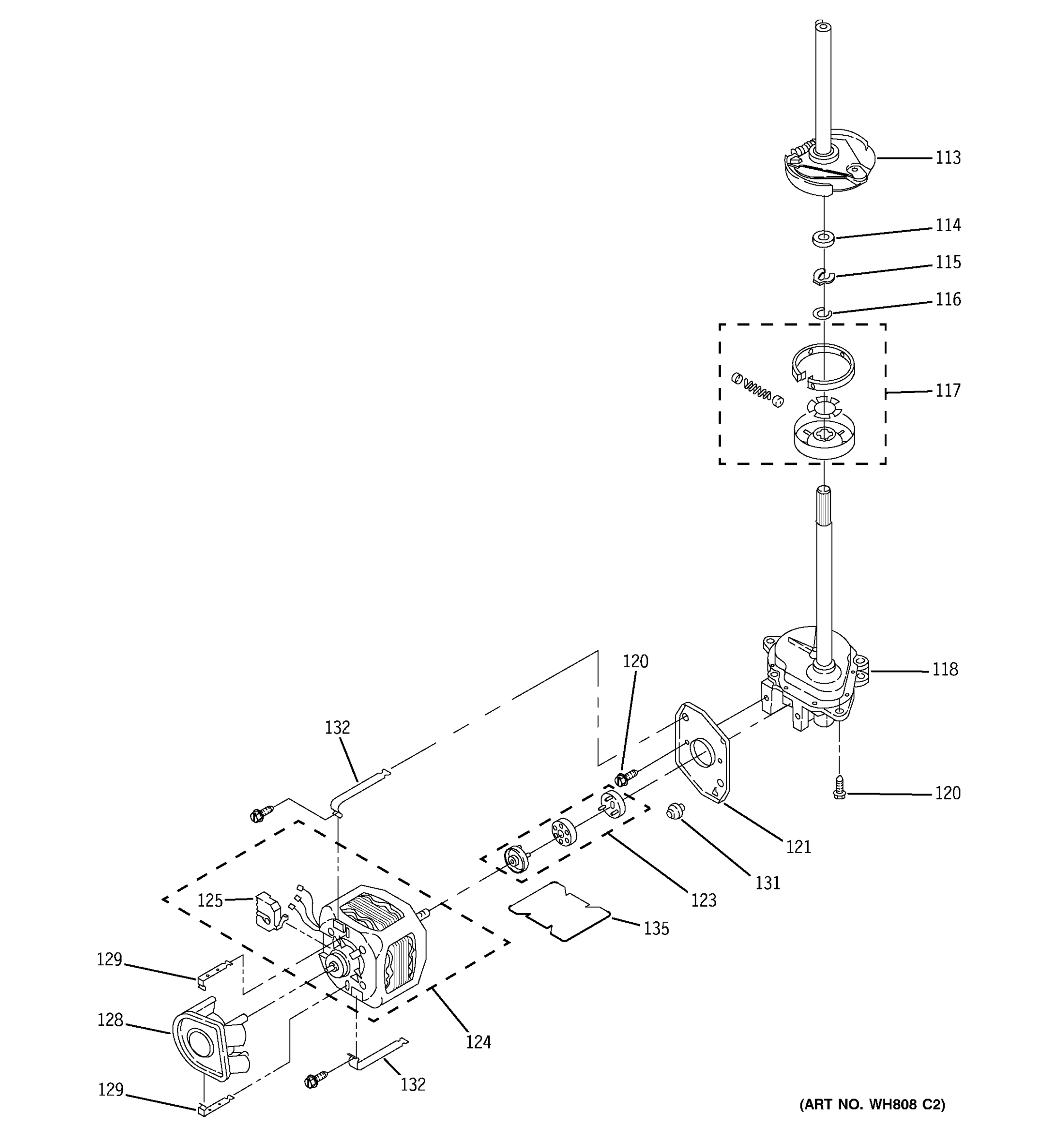 BRAKE, CLUTCH, GEARCASE, MOTOR & PUMP