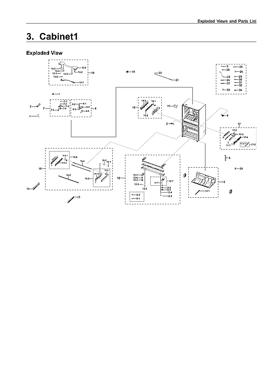 CABINET 1 PARTS