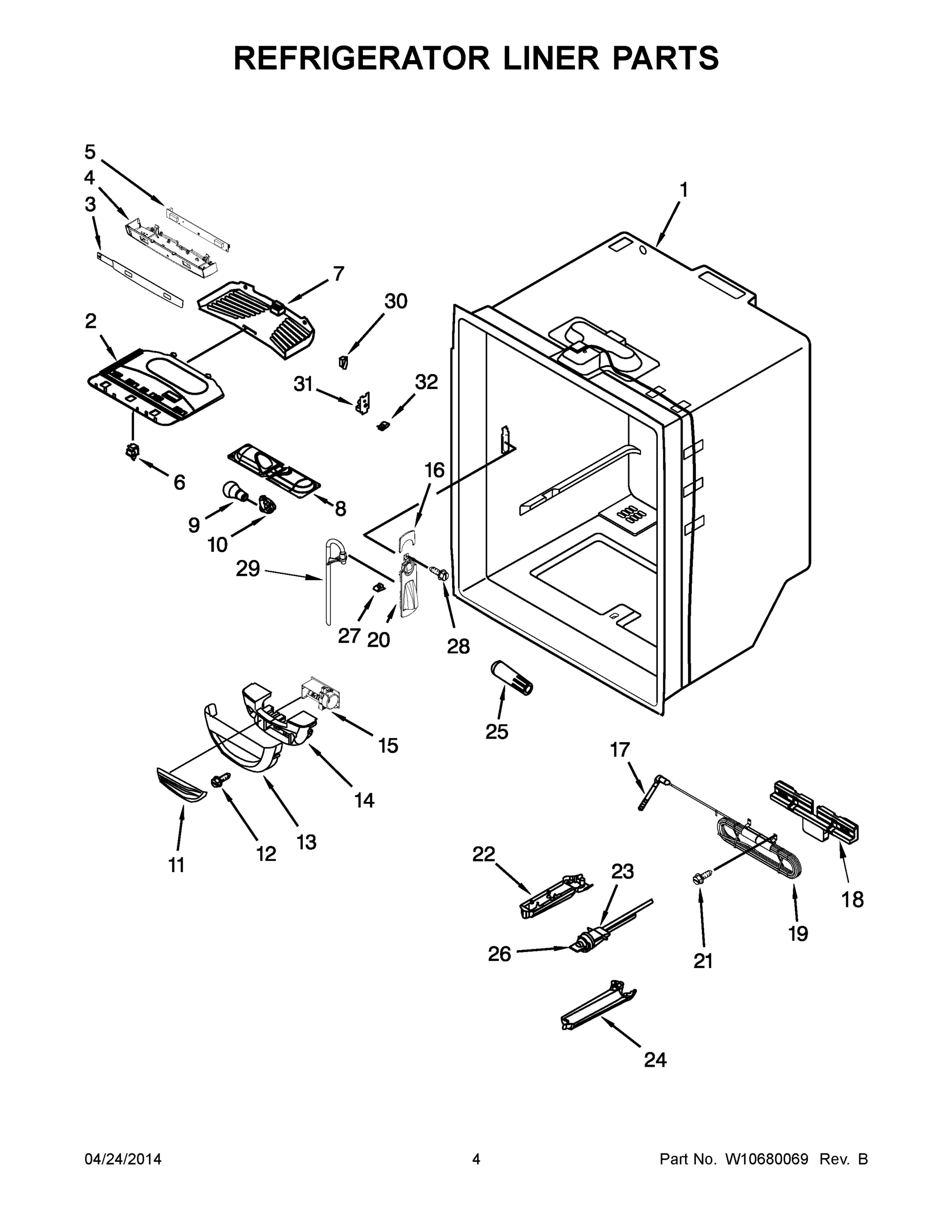 03 - REFRIGERATOR LINER PARTS