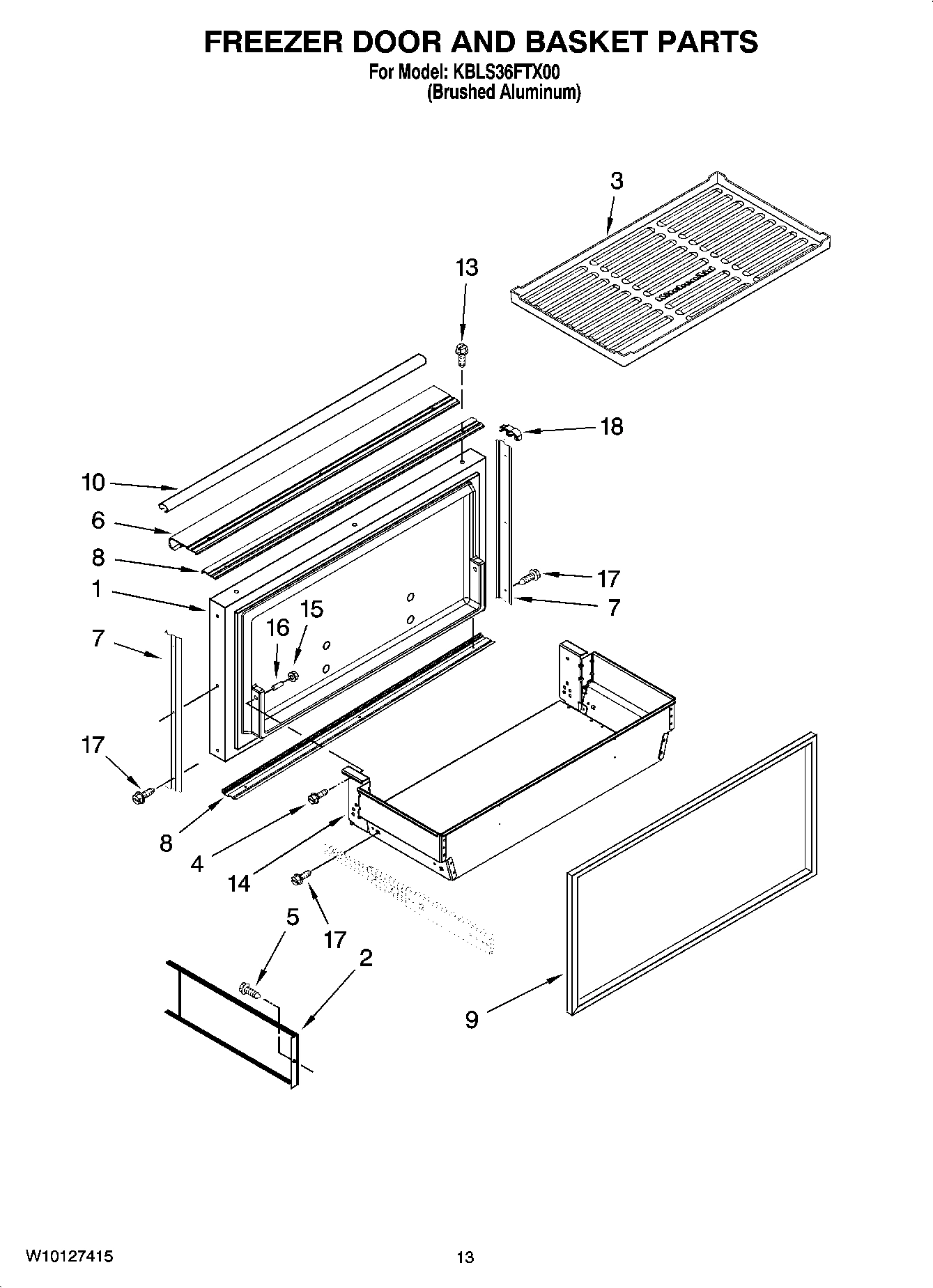 08 - FREEZER DOOR AND BASKET PARTS
