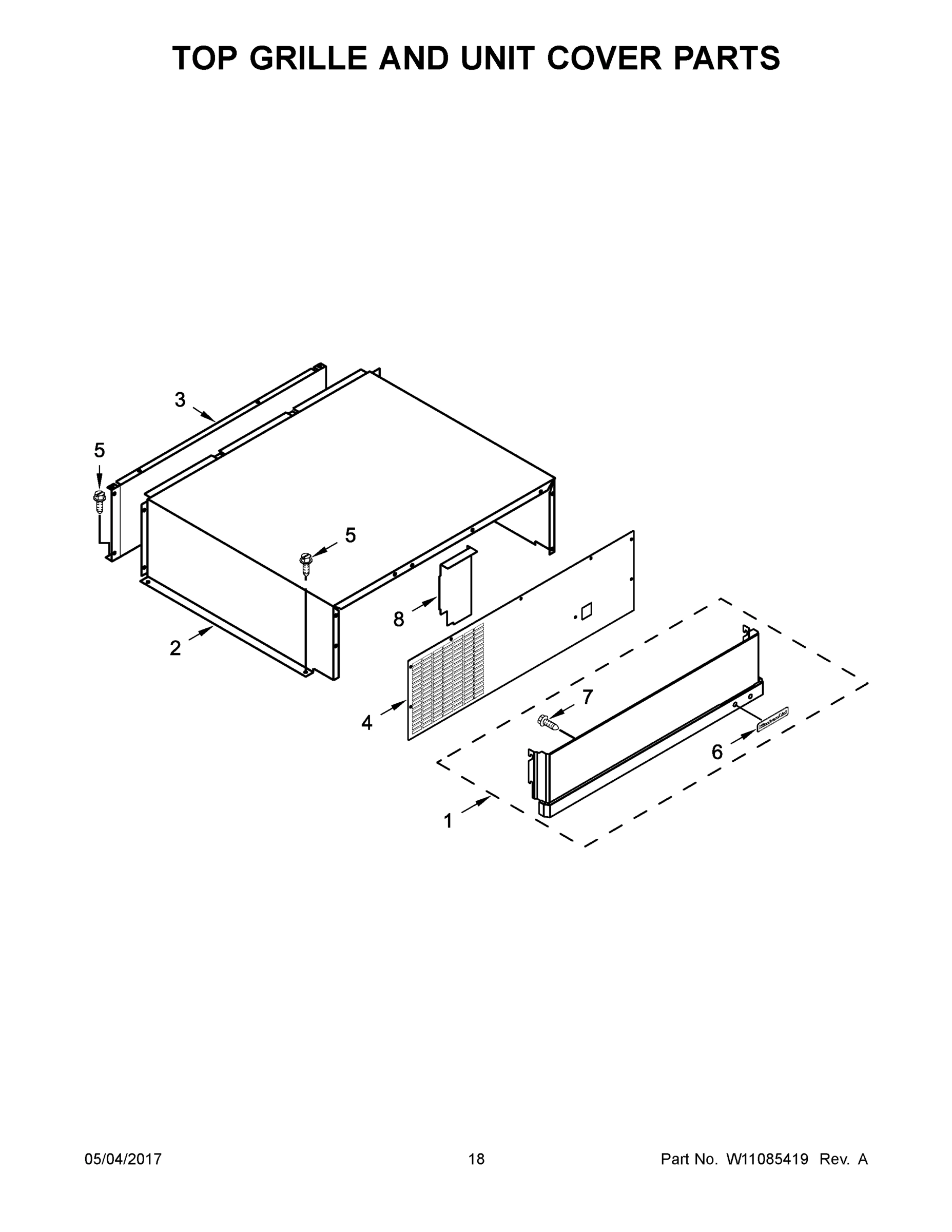 10 - TOP GRILLE AND UNIT COVER PARTS