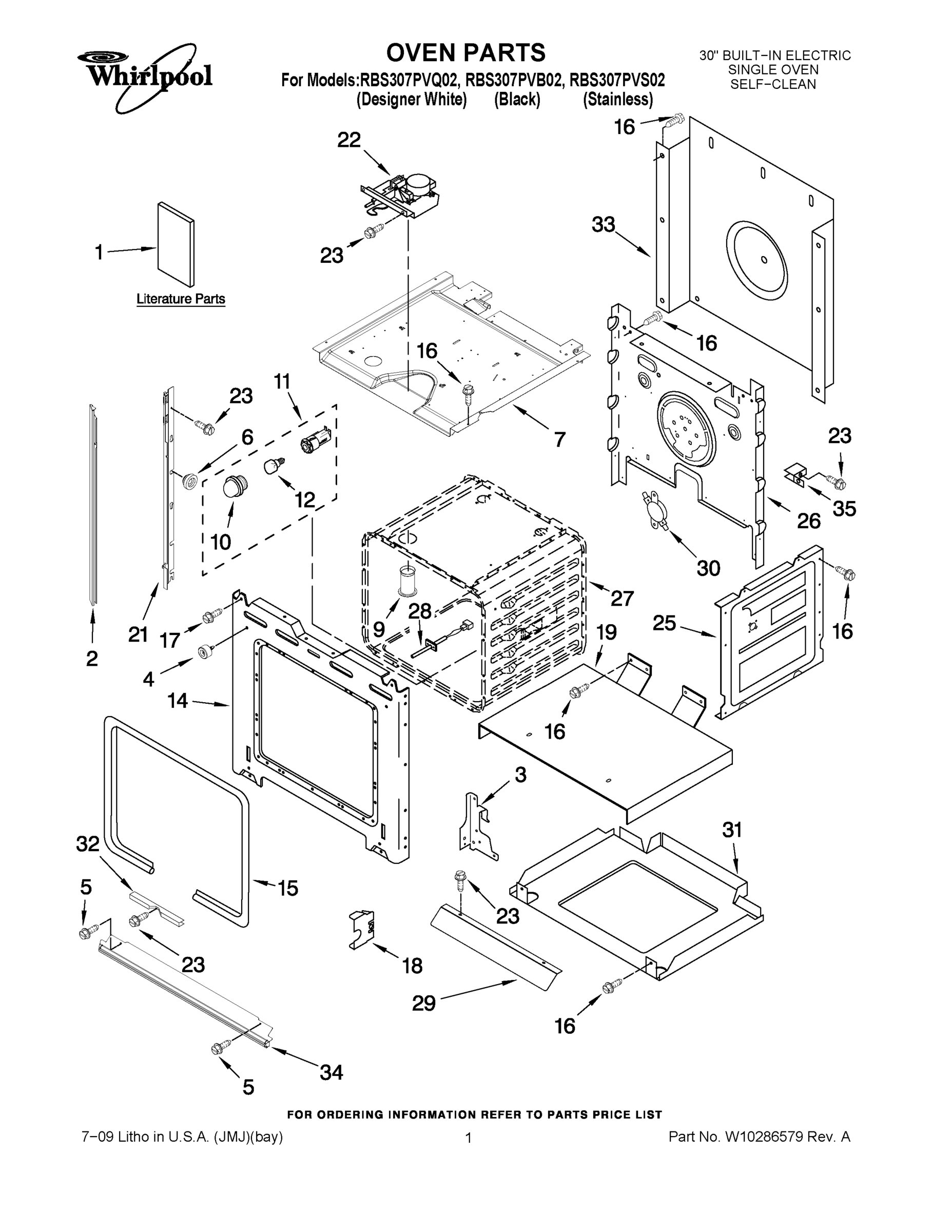 01 - OVEN PARTS