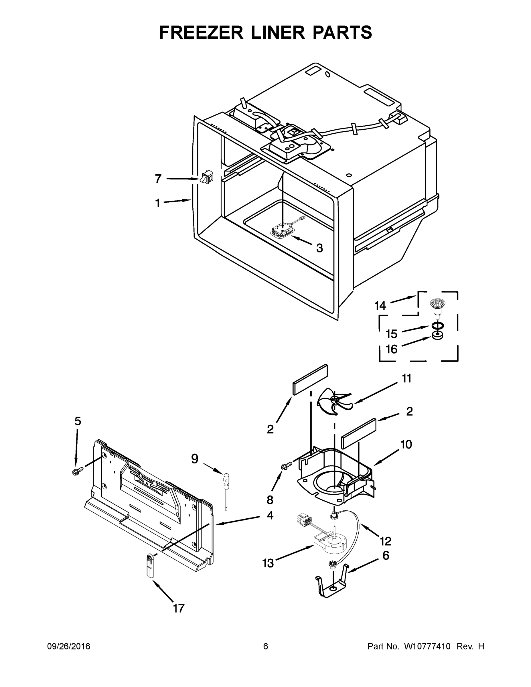 04 - FREEZER LINER PARTS
