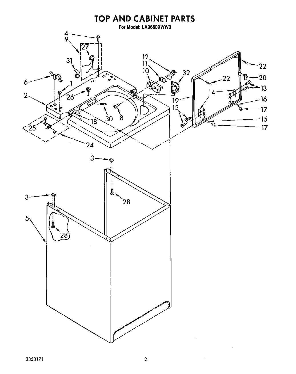 02 - TOP AND CABINET, LIT/OPTIONAL