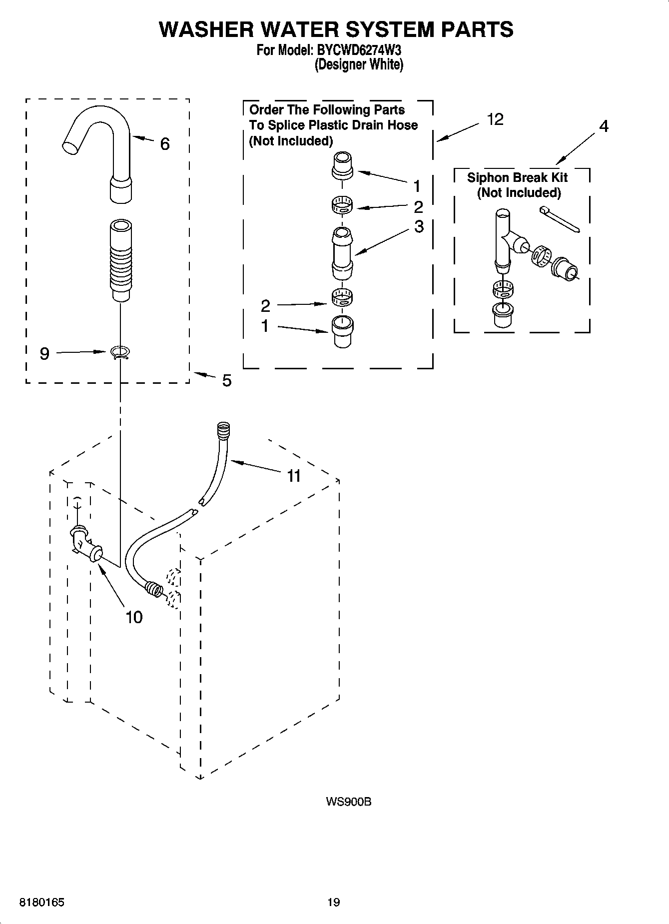 13 - WASHER WATER SYSTEM PARTS