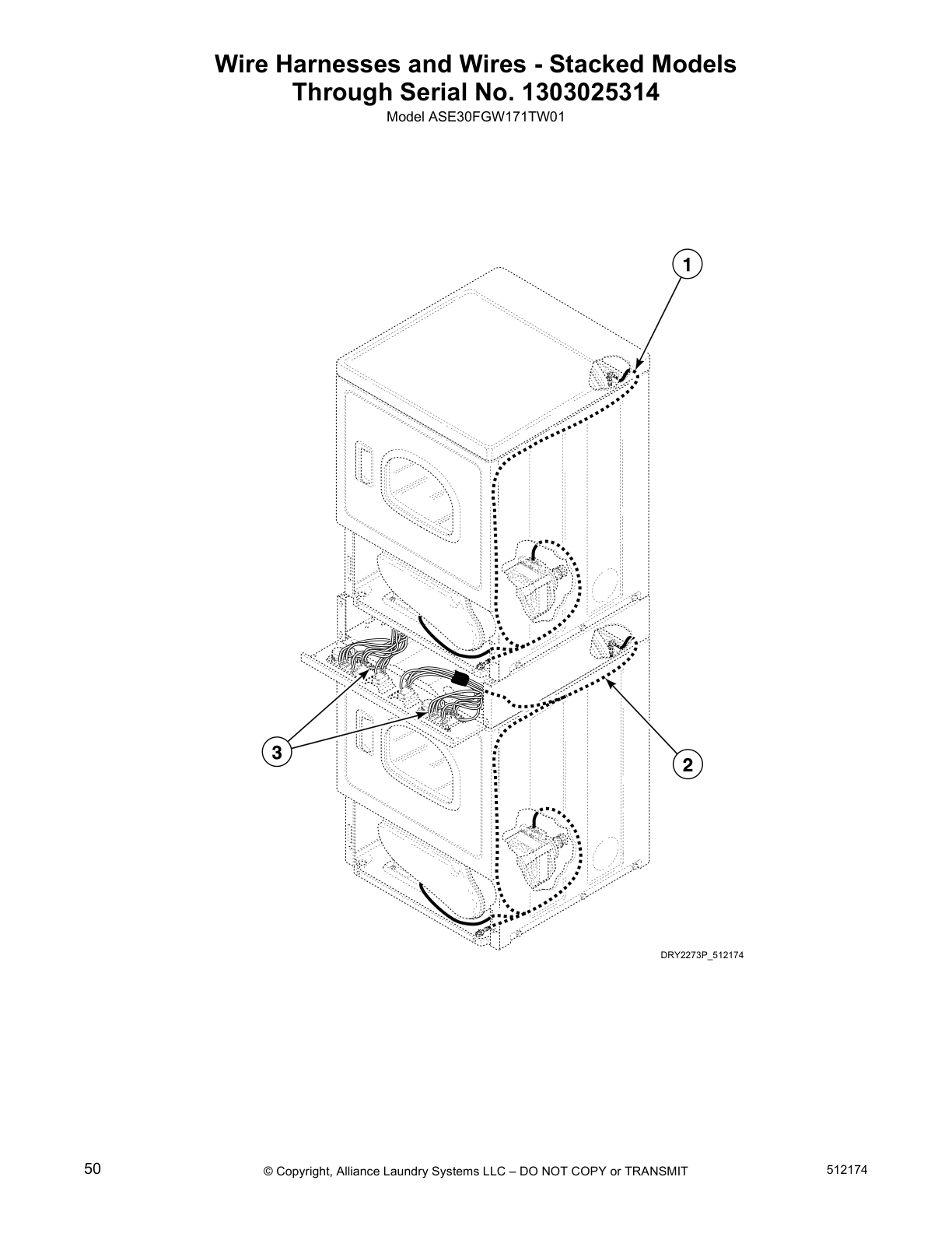 Wire Harnesses and Wires - Stacked Models
Through Serial No. 1303025314