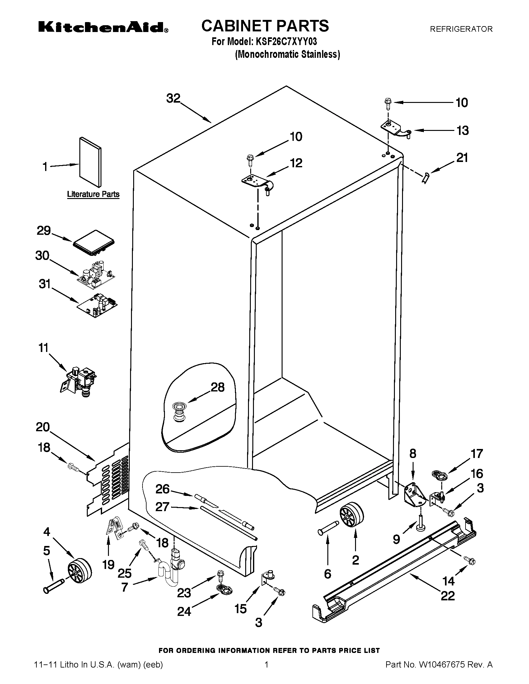01 - CABINET PARTS