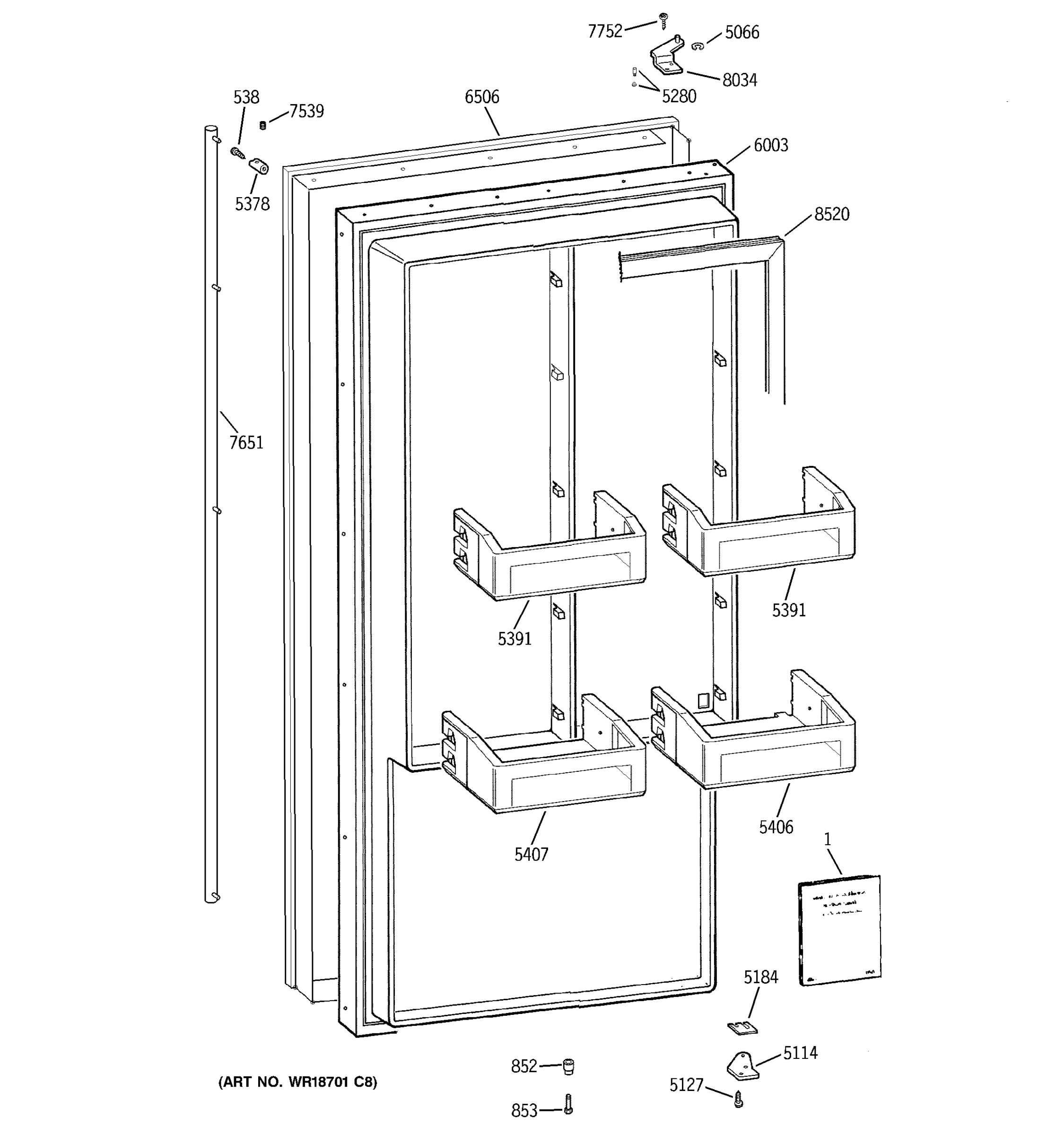 FREEZER DOOR