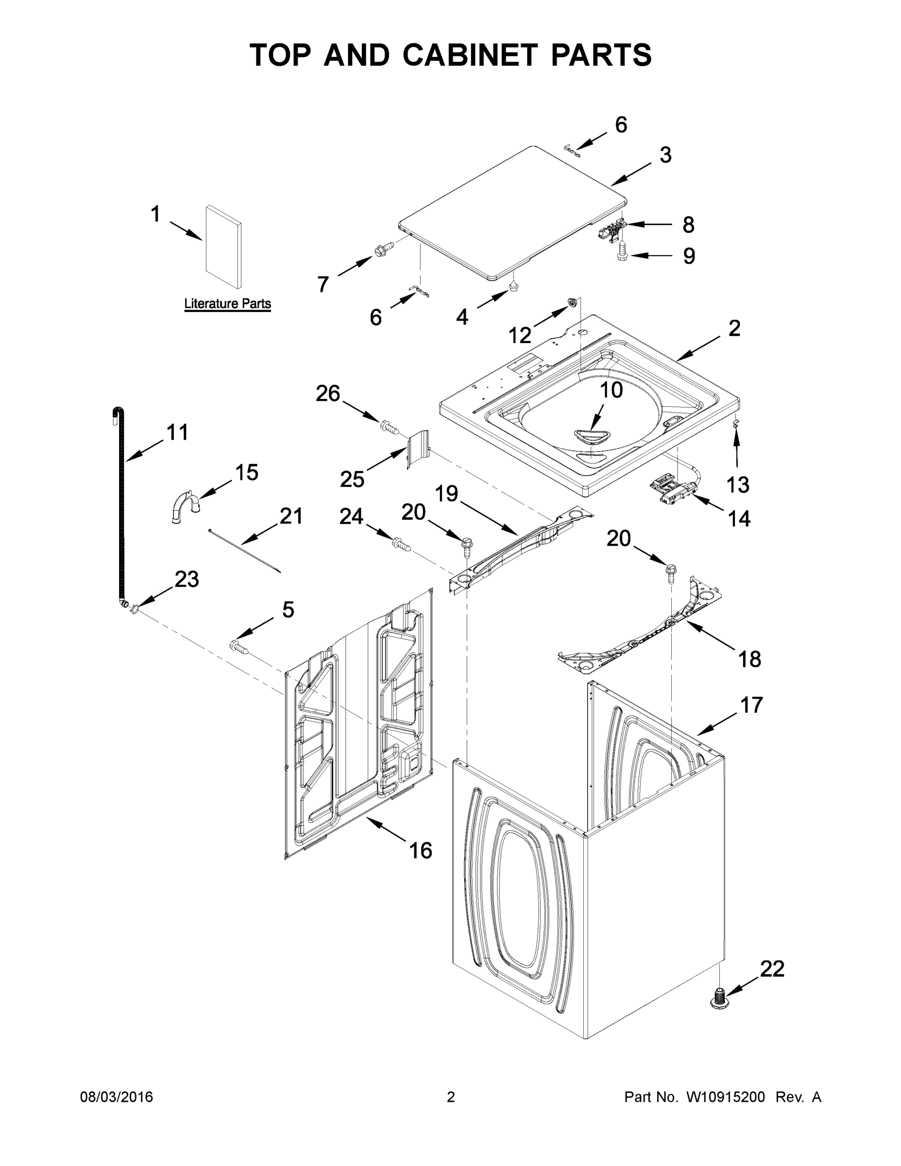 02 - TOP AND CABINET PARTS