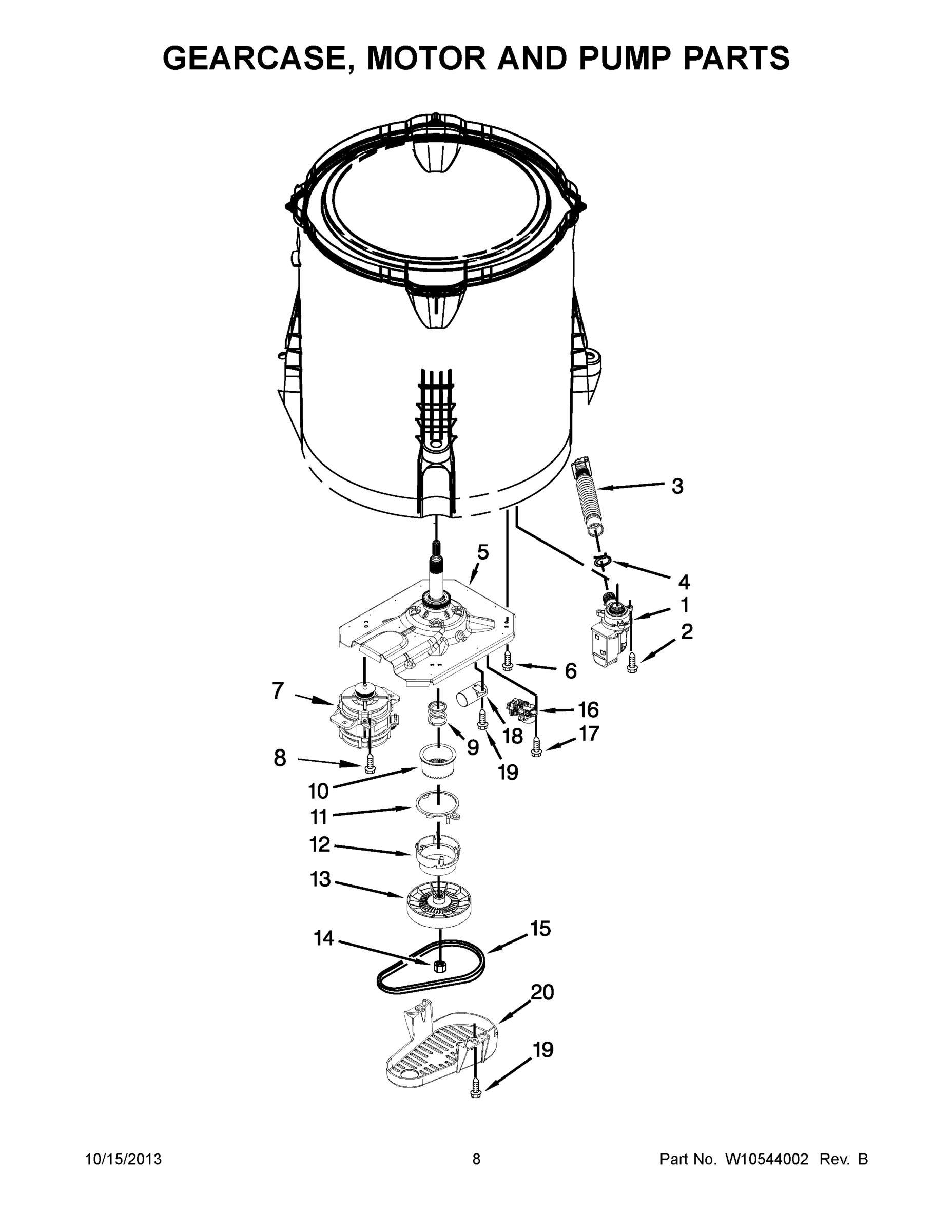 05 - GEARCASE, MOTOR AND PUMP PARTS