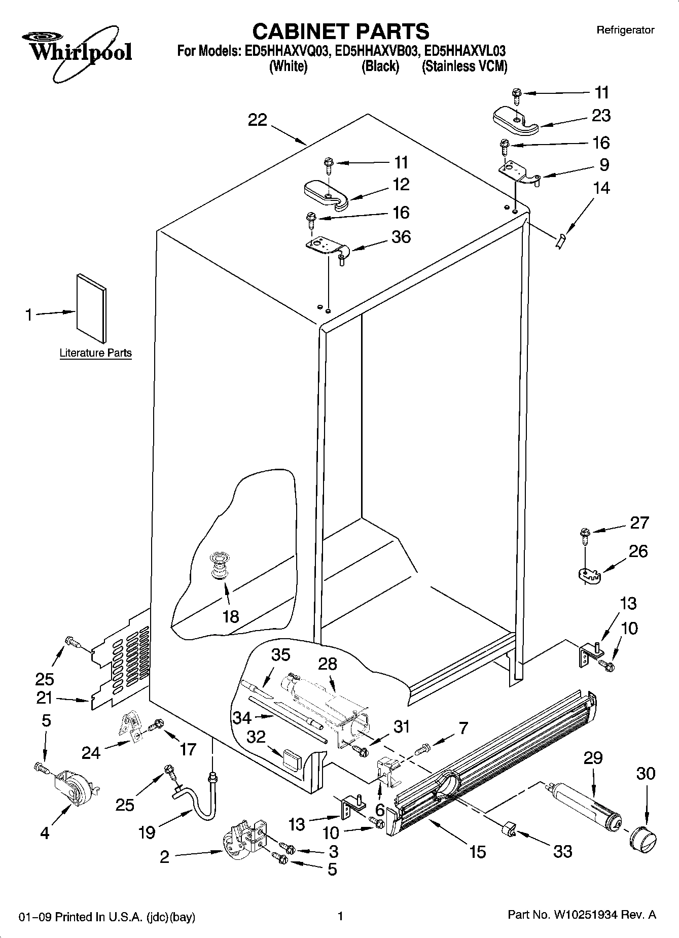 01 - CABINET PARTS
