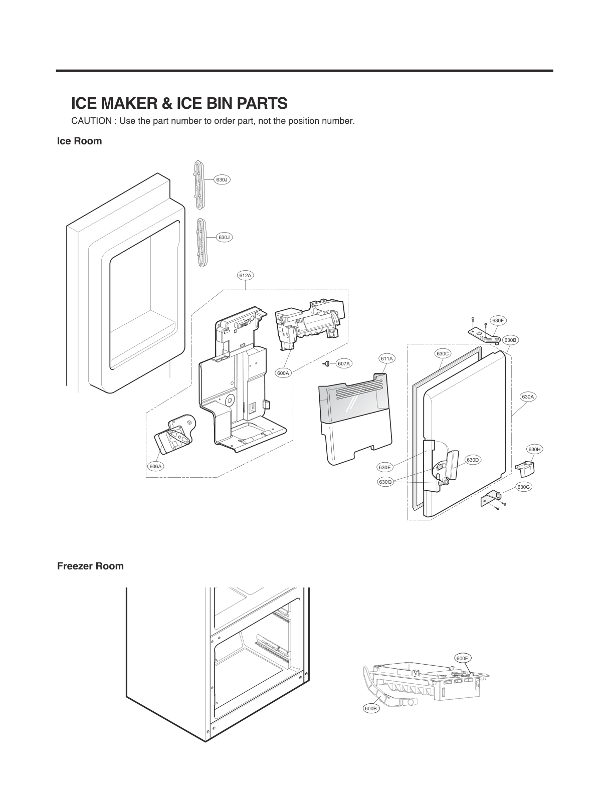 ICE MAKER & ICE BIN PARTS