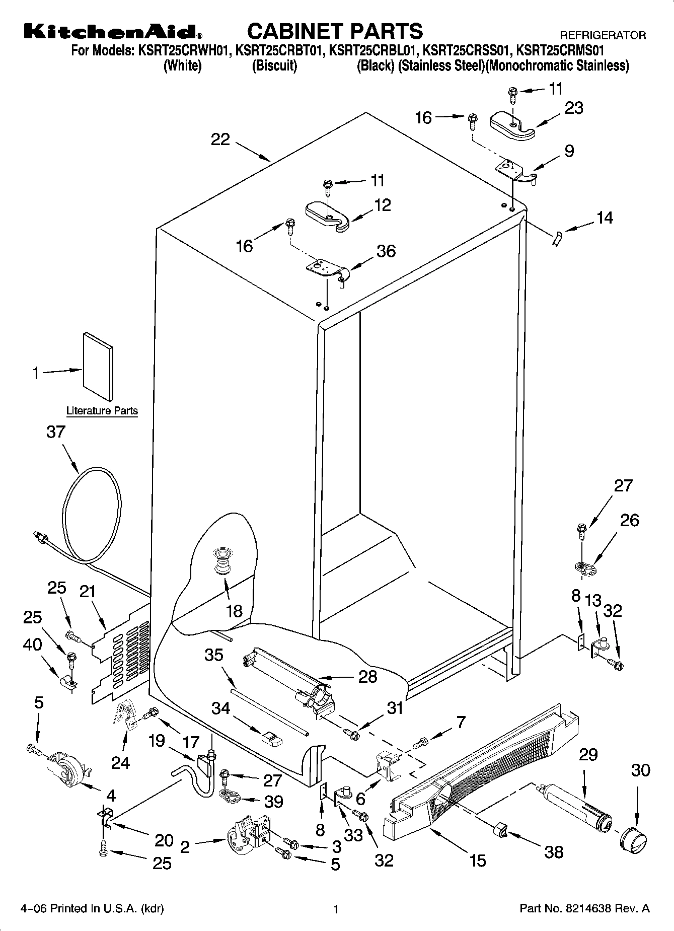 01 - CABINET PARTS
