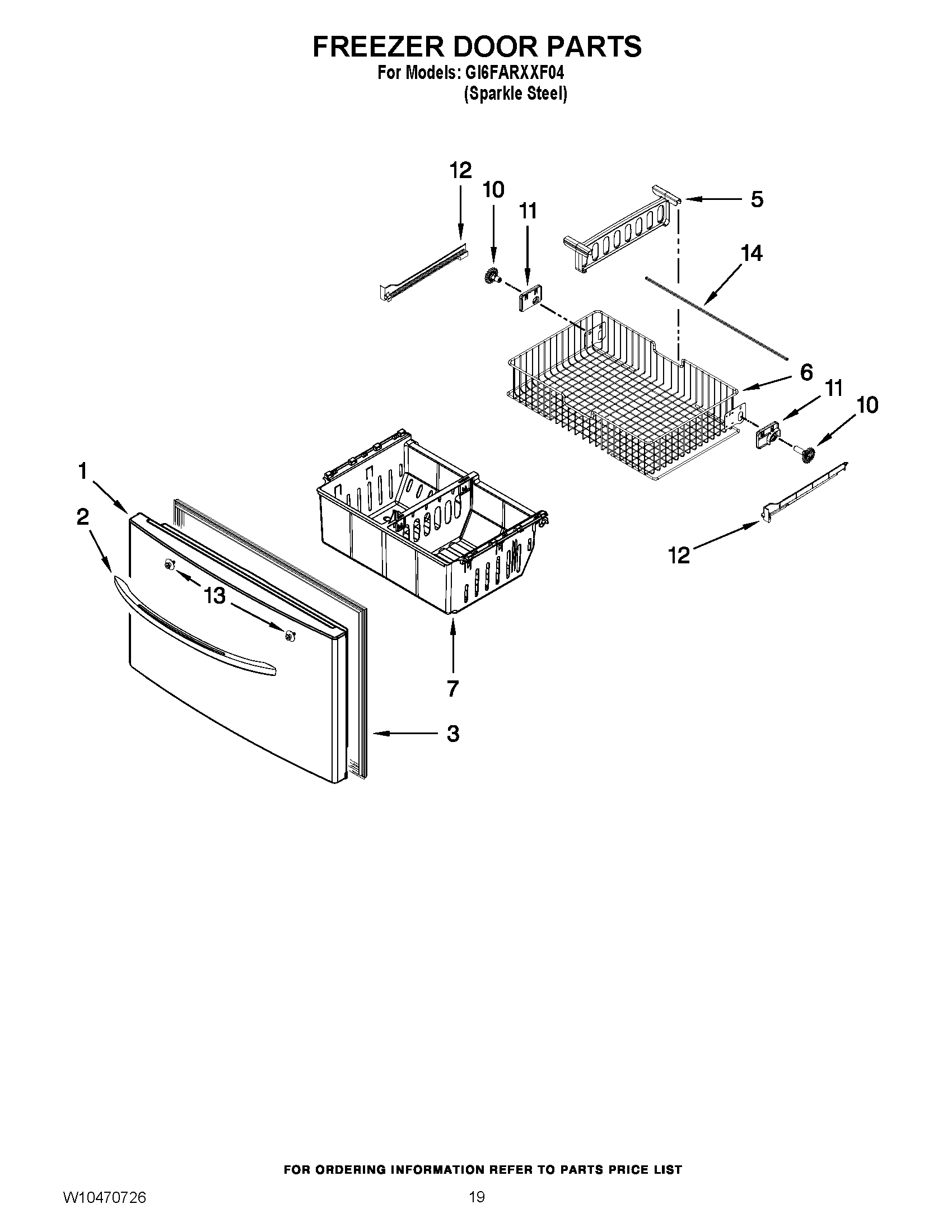 10 - FREEZER DOOR PARTS