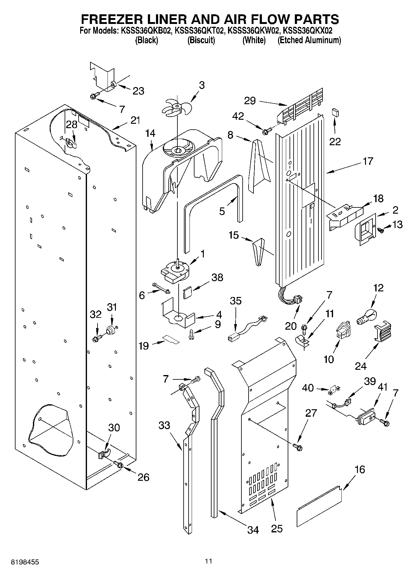 08 - FREEZER LINER AND AIR FLOW PARTS