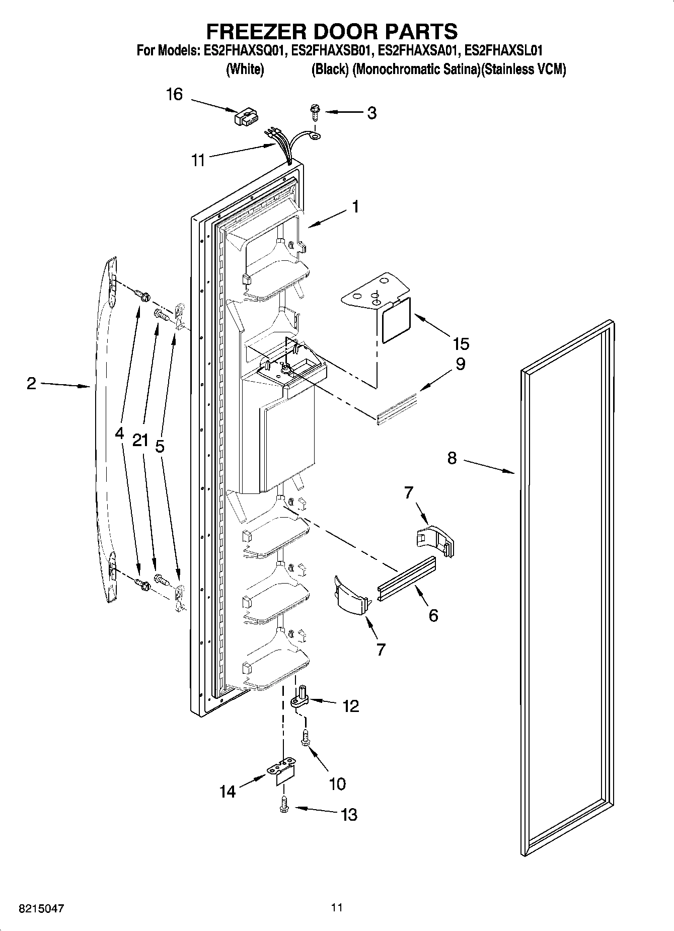 07 - FREEZER DOOR PARTS