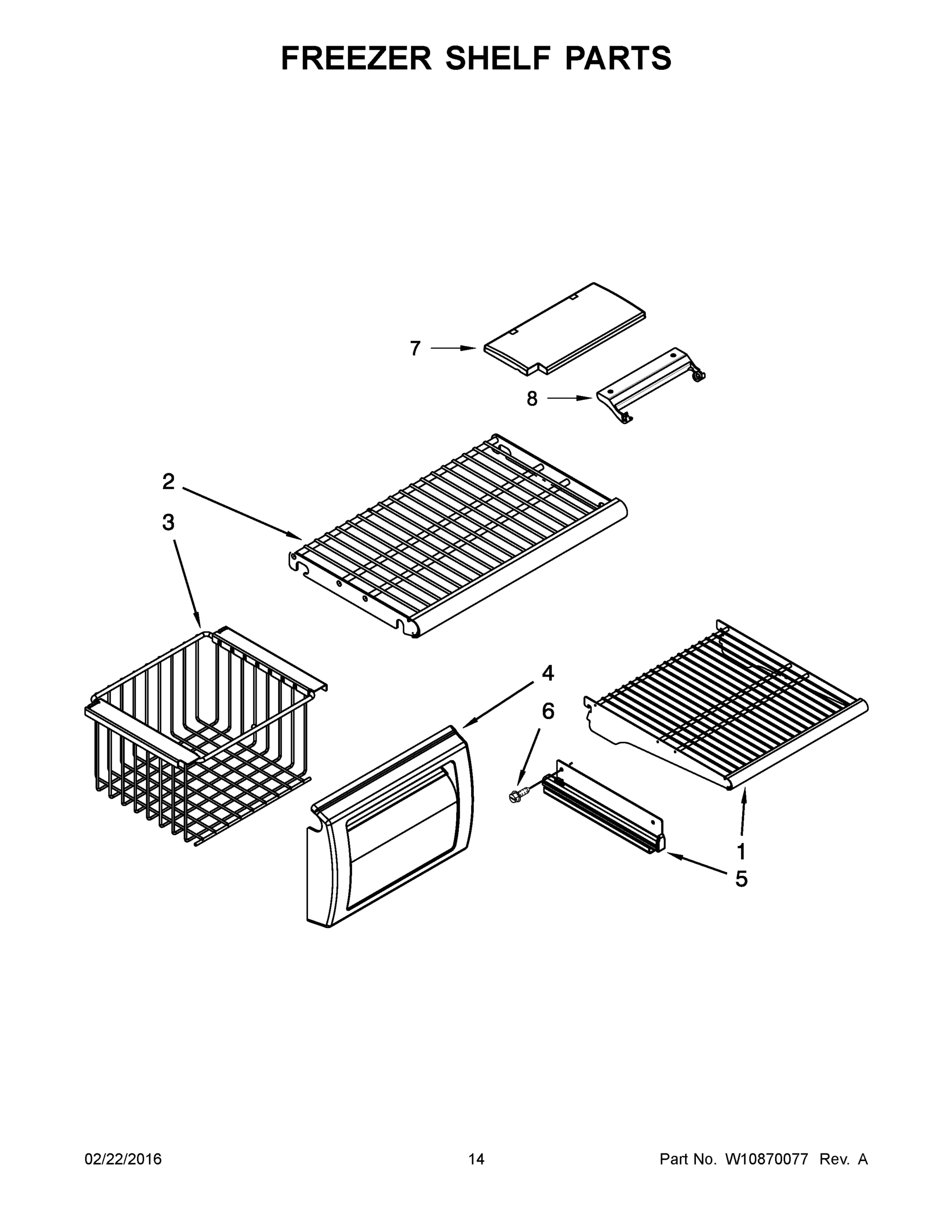 08 - FREEZER SHELF PARTS