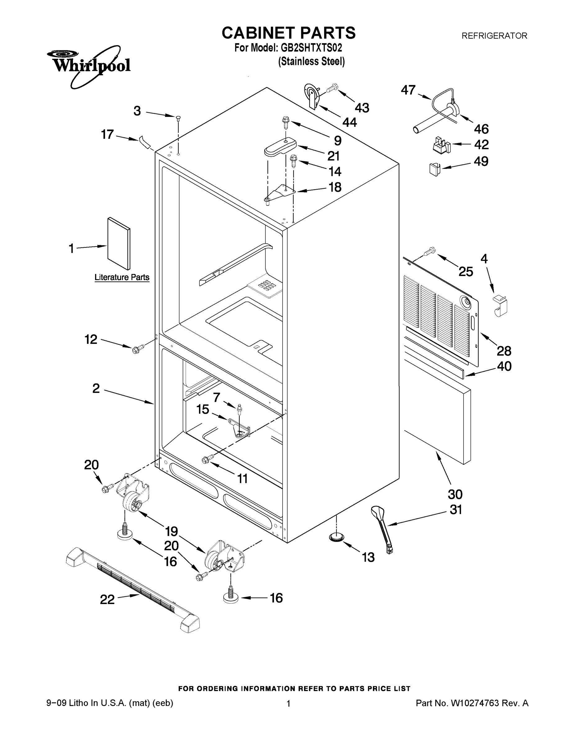 01 - CABINET PARTS