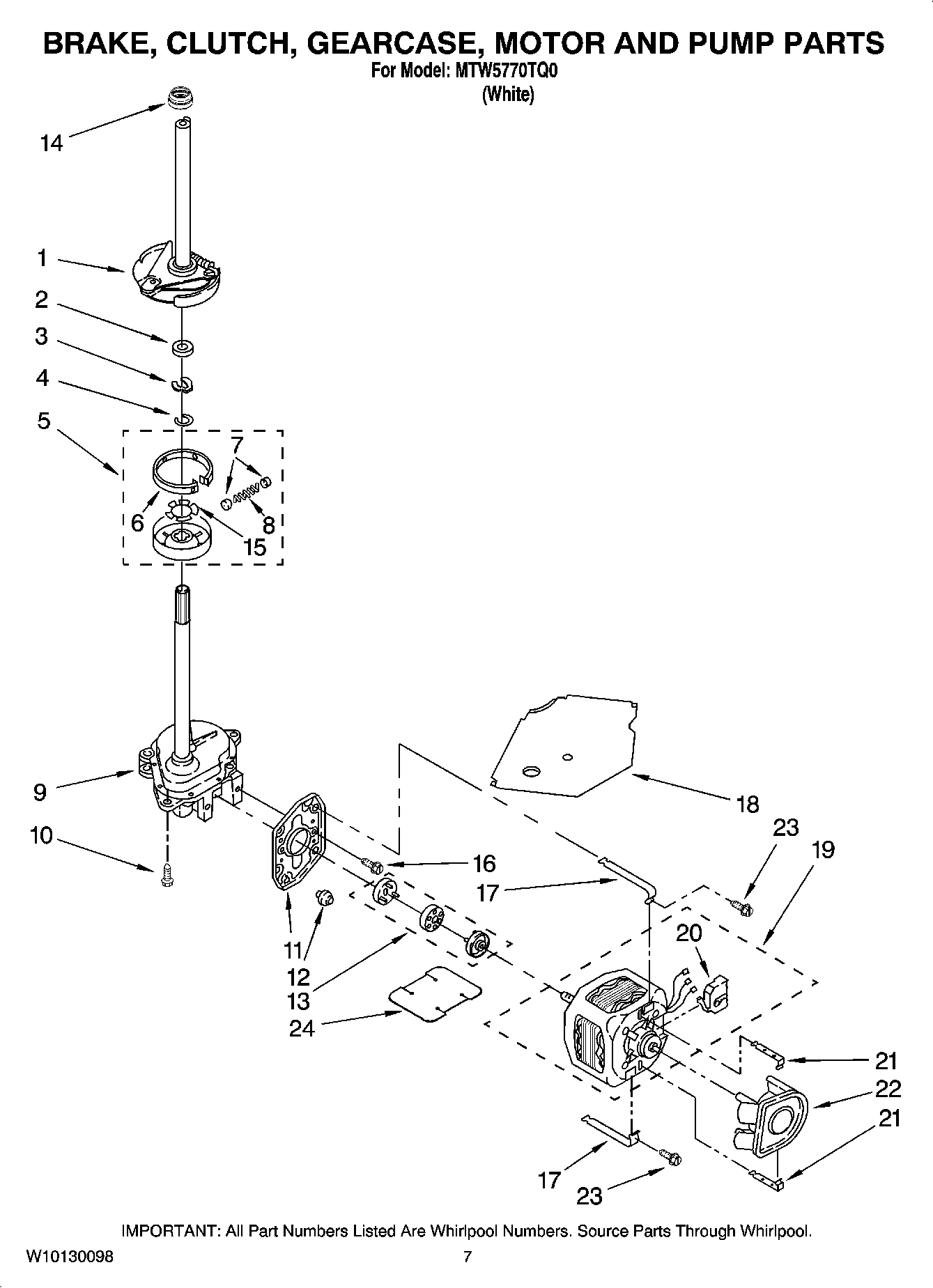 04 - BRAKE, CLUTCH, GEARCASE, MOTOR AND PUMP PARTS