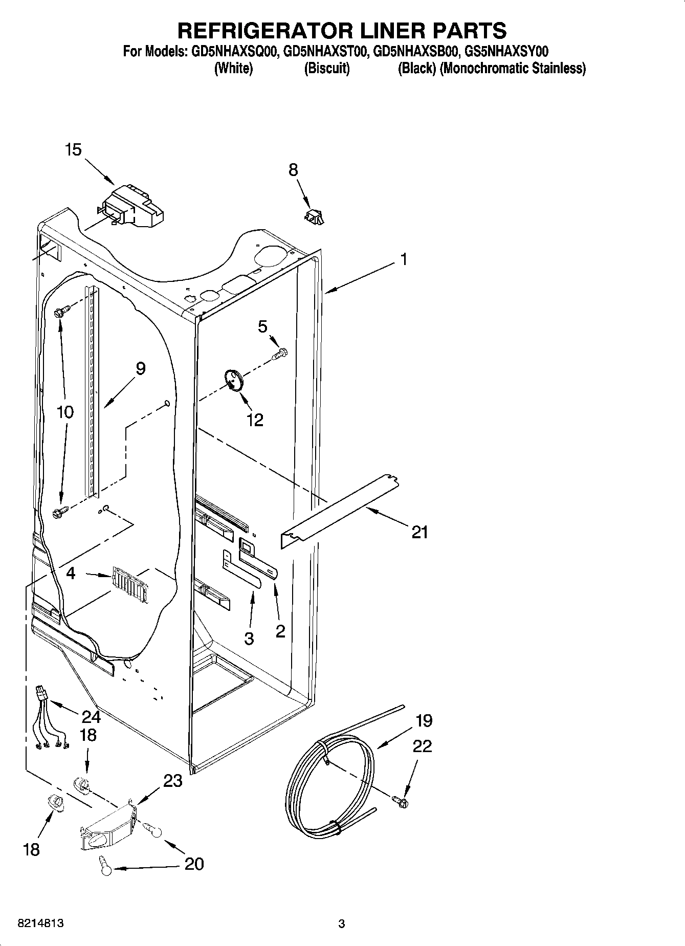 02 - REFRIGERATOR LINER PARTS