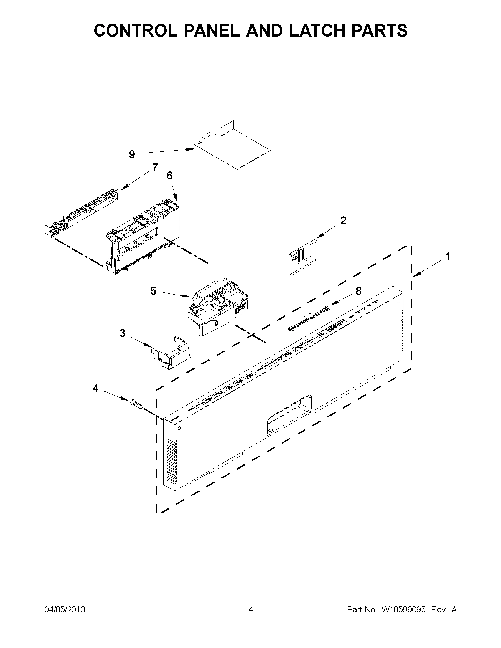 02 - CONTROL PANEL AND LATCH PARTS