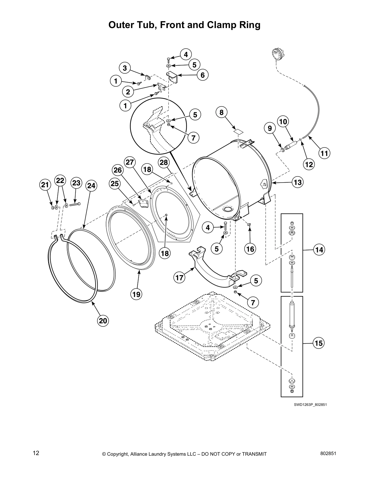 Outer Tub, Front and Clamp Ring