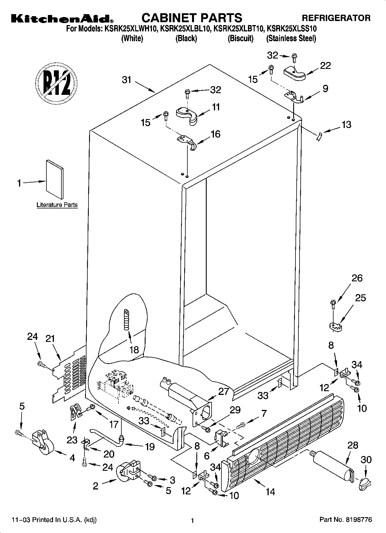 01 - CABINET PARTS