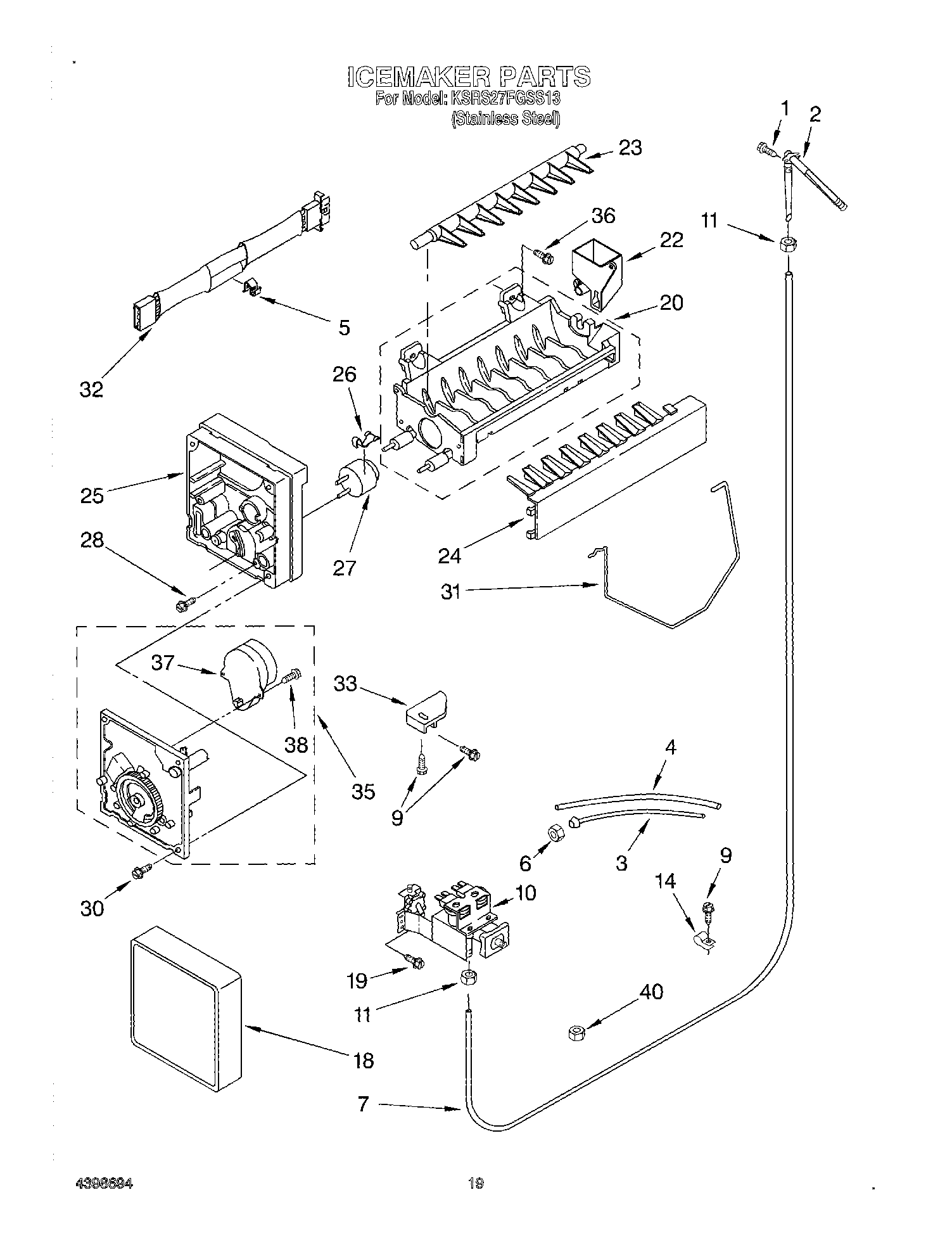 12 - ICE MAKER, OPTIONAL