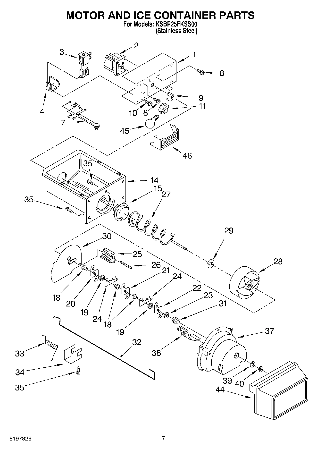 05 - MOTOR AND ICE CONTAINER PARTS