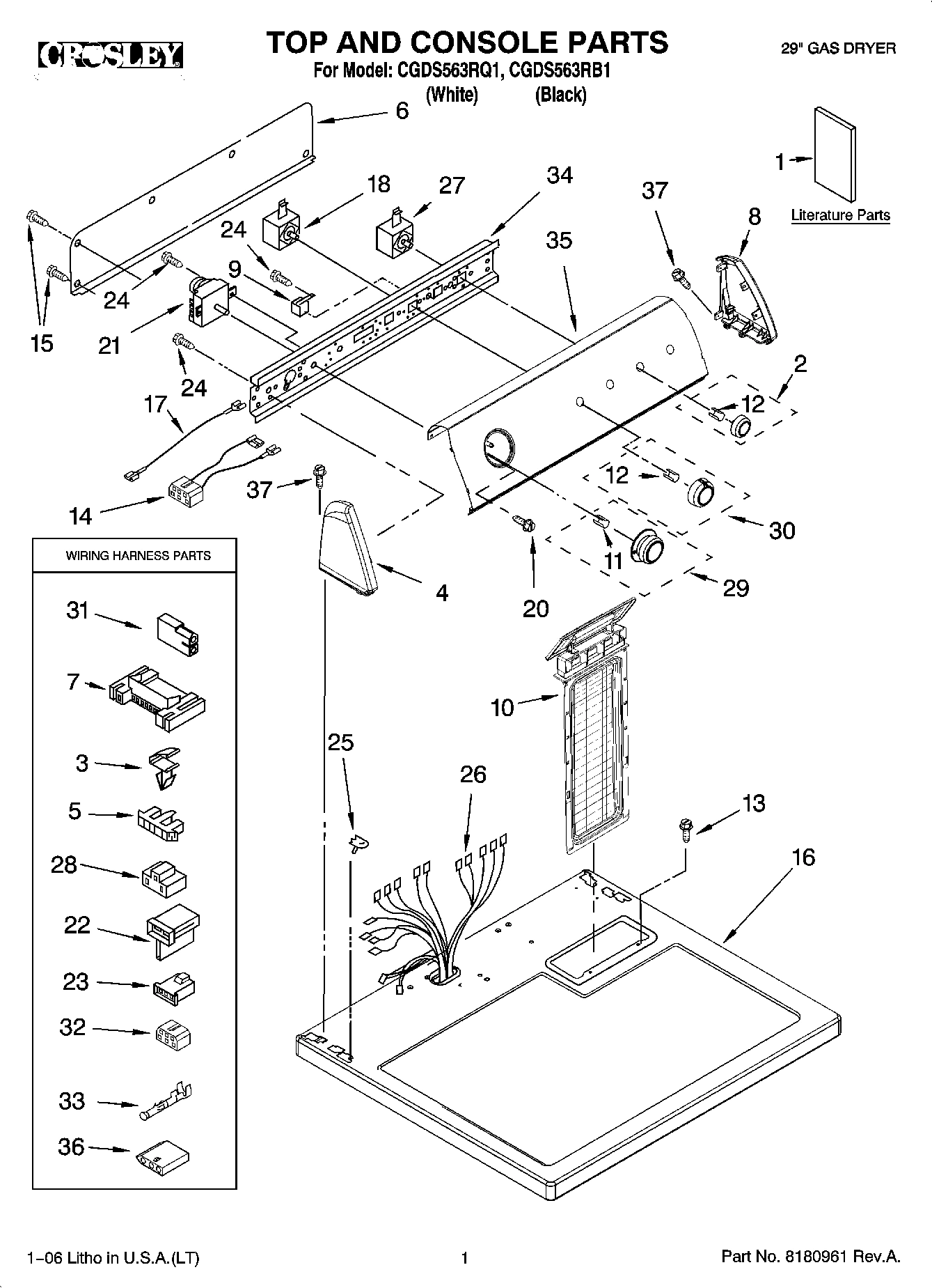 01 - TOP AND CONSOLE PARTS
