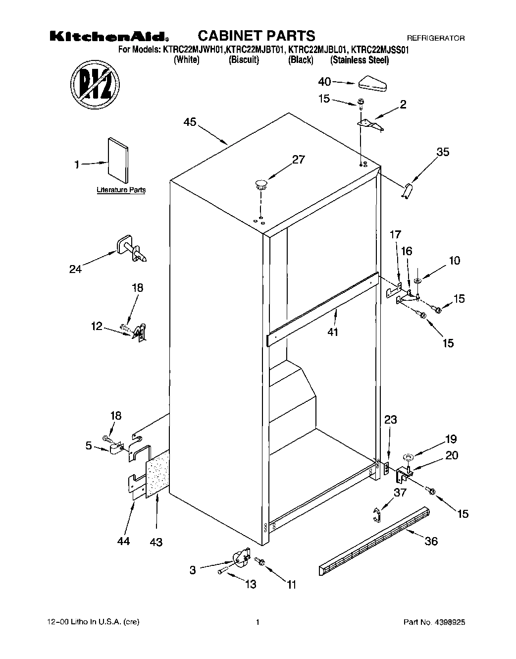 01 - CABINET, LITERATURE