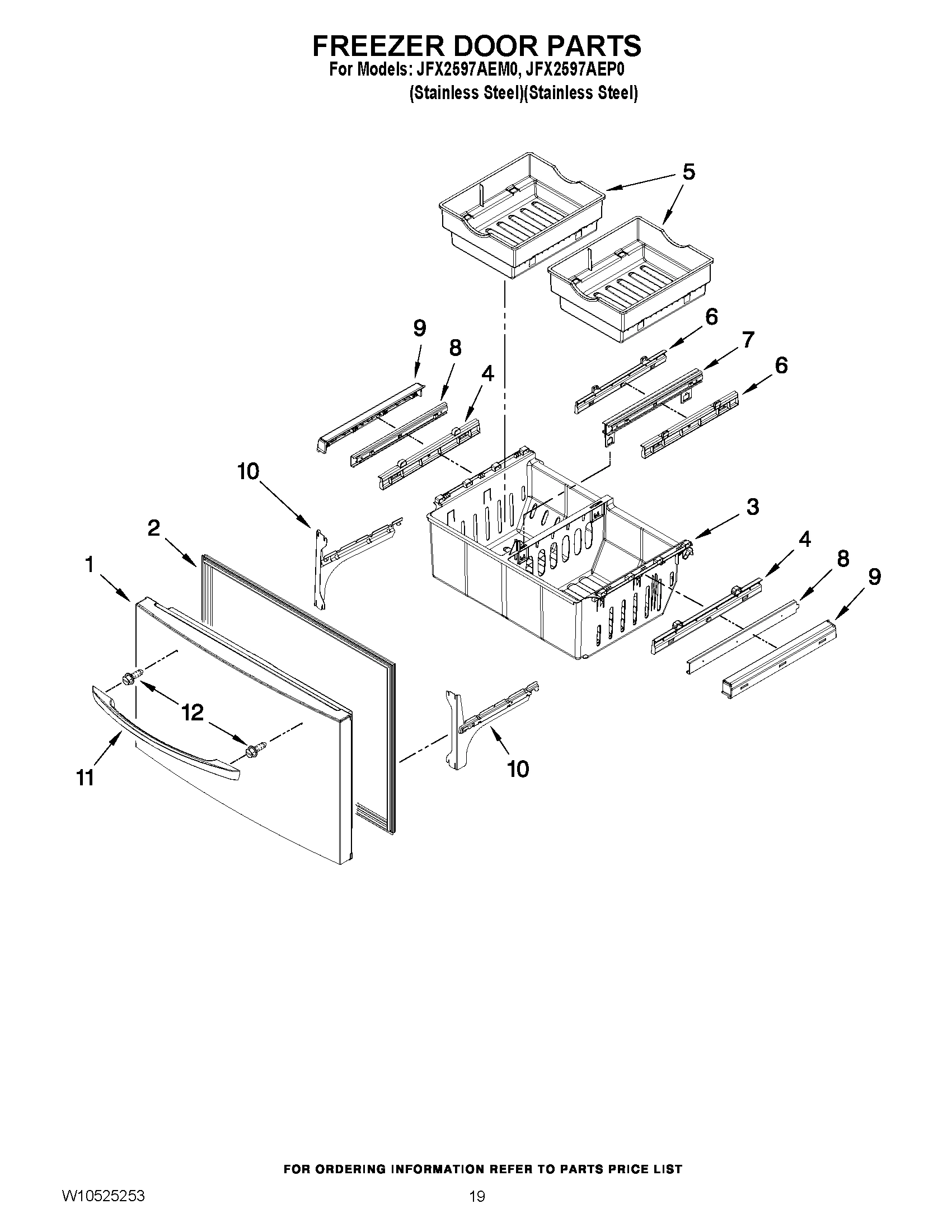 10 - FREEZER DOOR PARTS