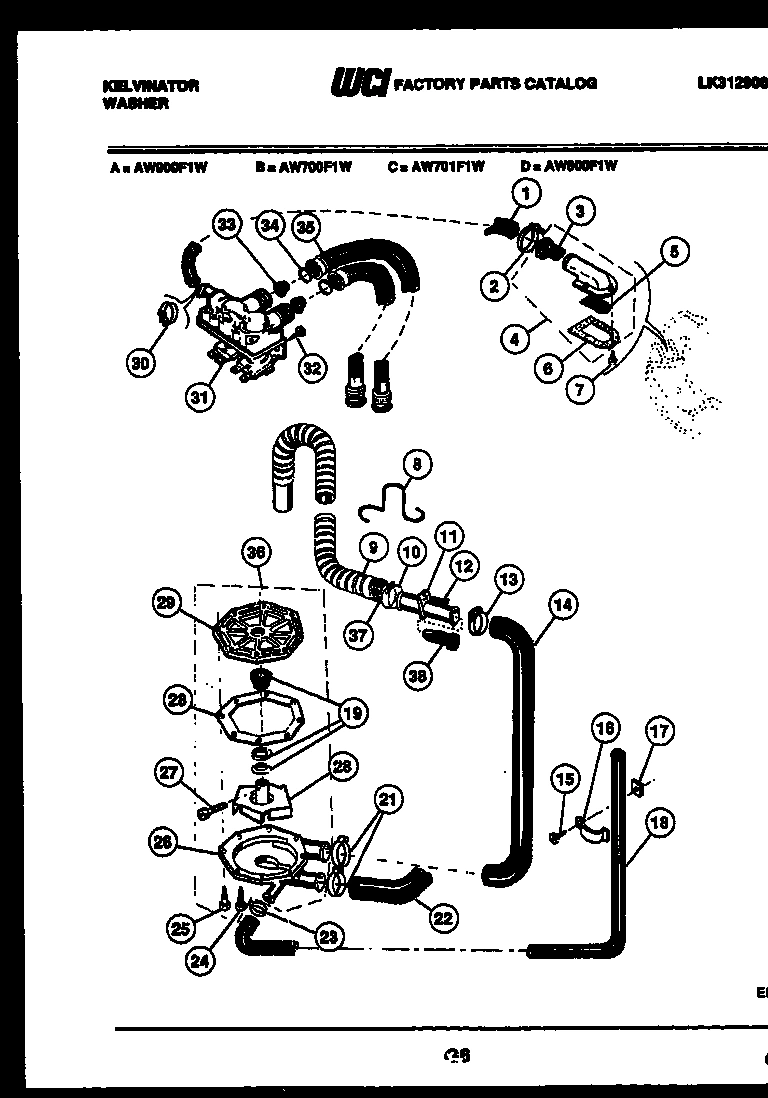 04 - PUMP, WATER VALVE, WATER INLET