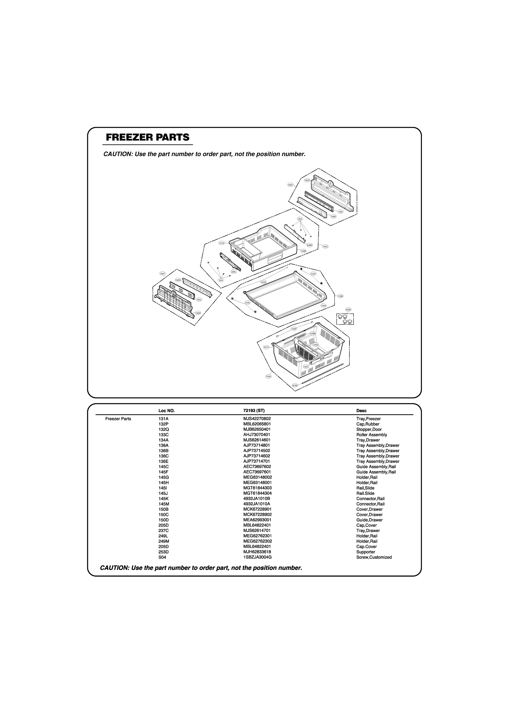 FREEZER PARTS