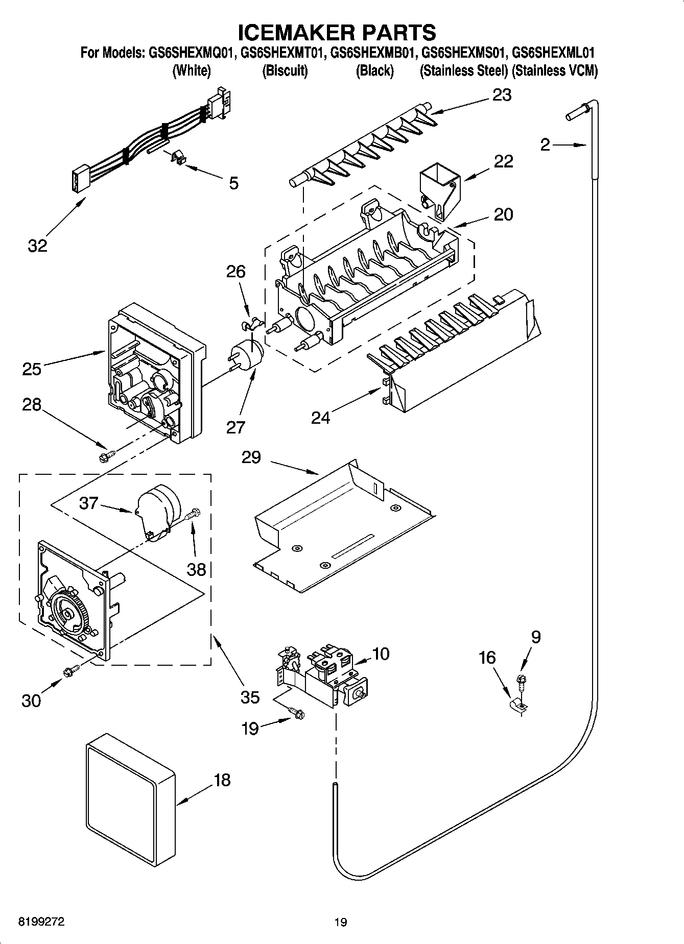12 - ICEMAKER PARTS, OPTIONAL PARTS