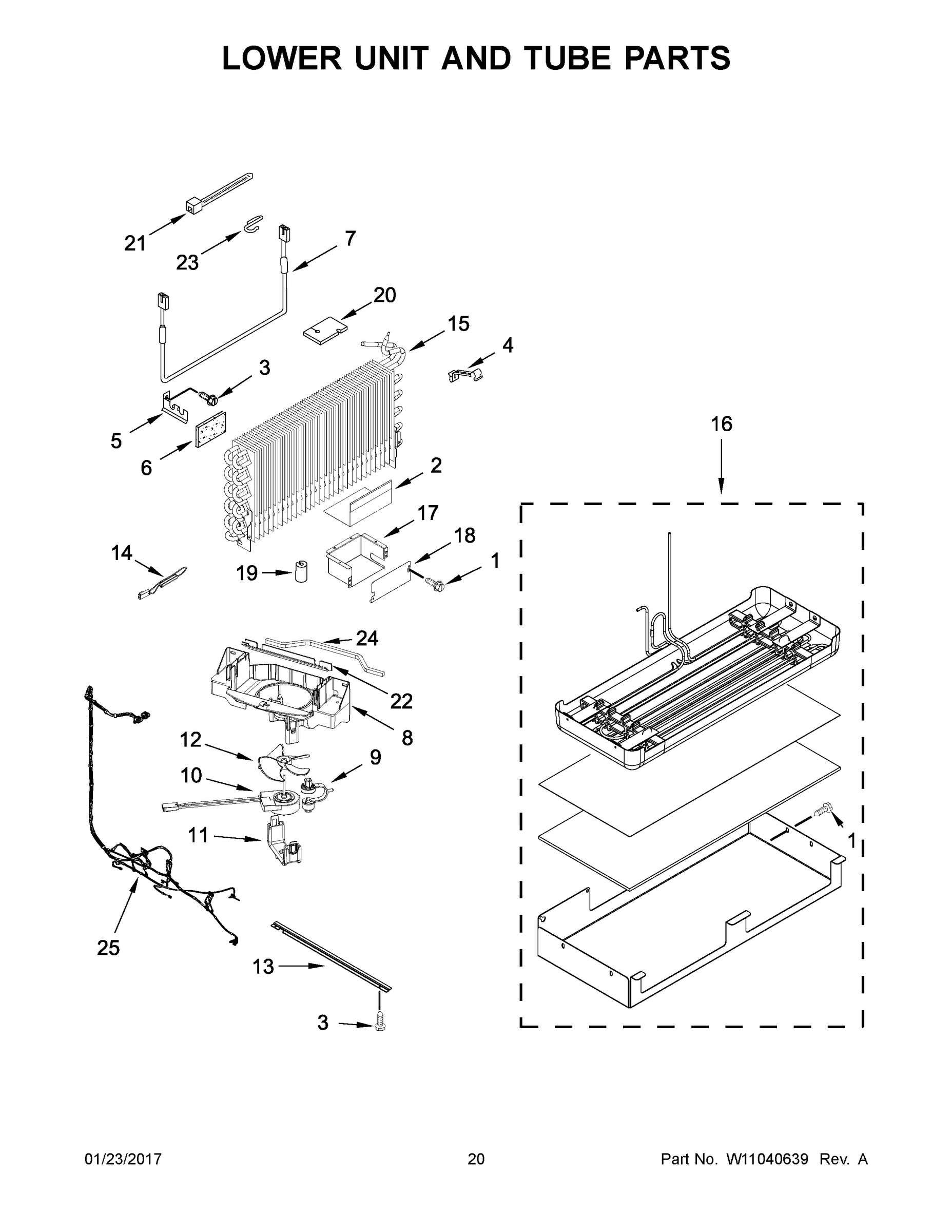11 - LOWER UNIT AND TUBE PARTS