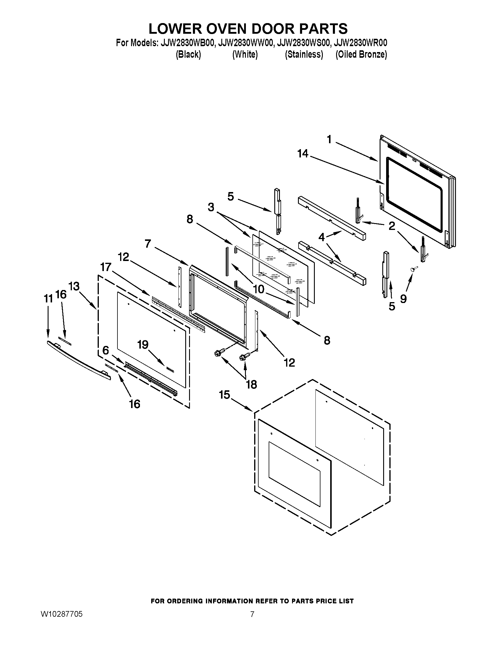 04 - LOWER OVEN DOOR PARTS