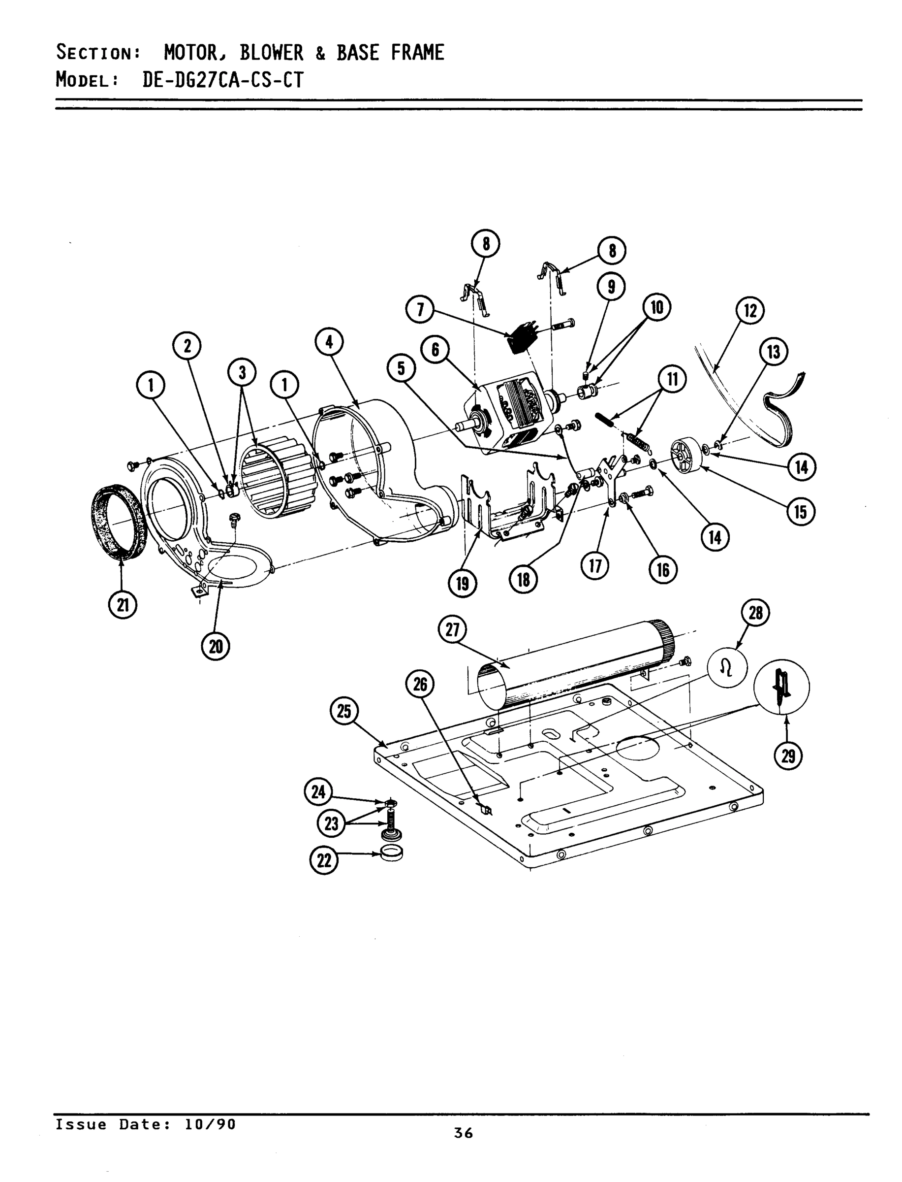 04 - MOTOR, BLOWER & BASE FRAME