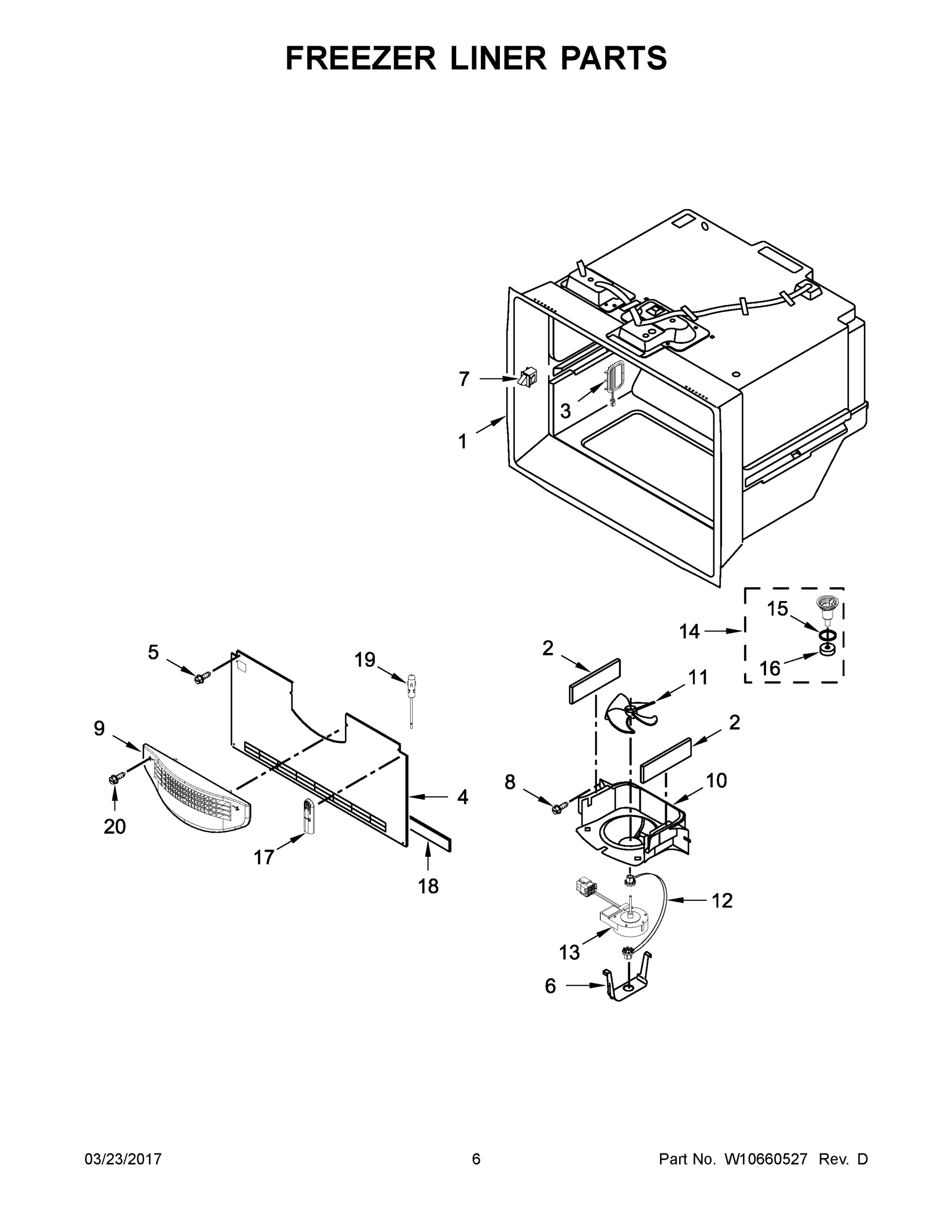 04 - FREEZER LINER PARTS