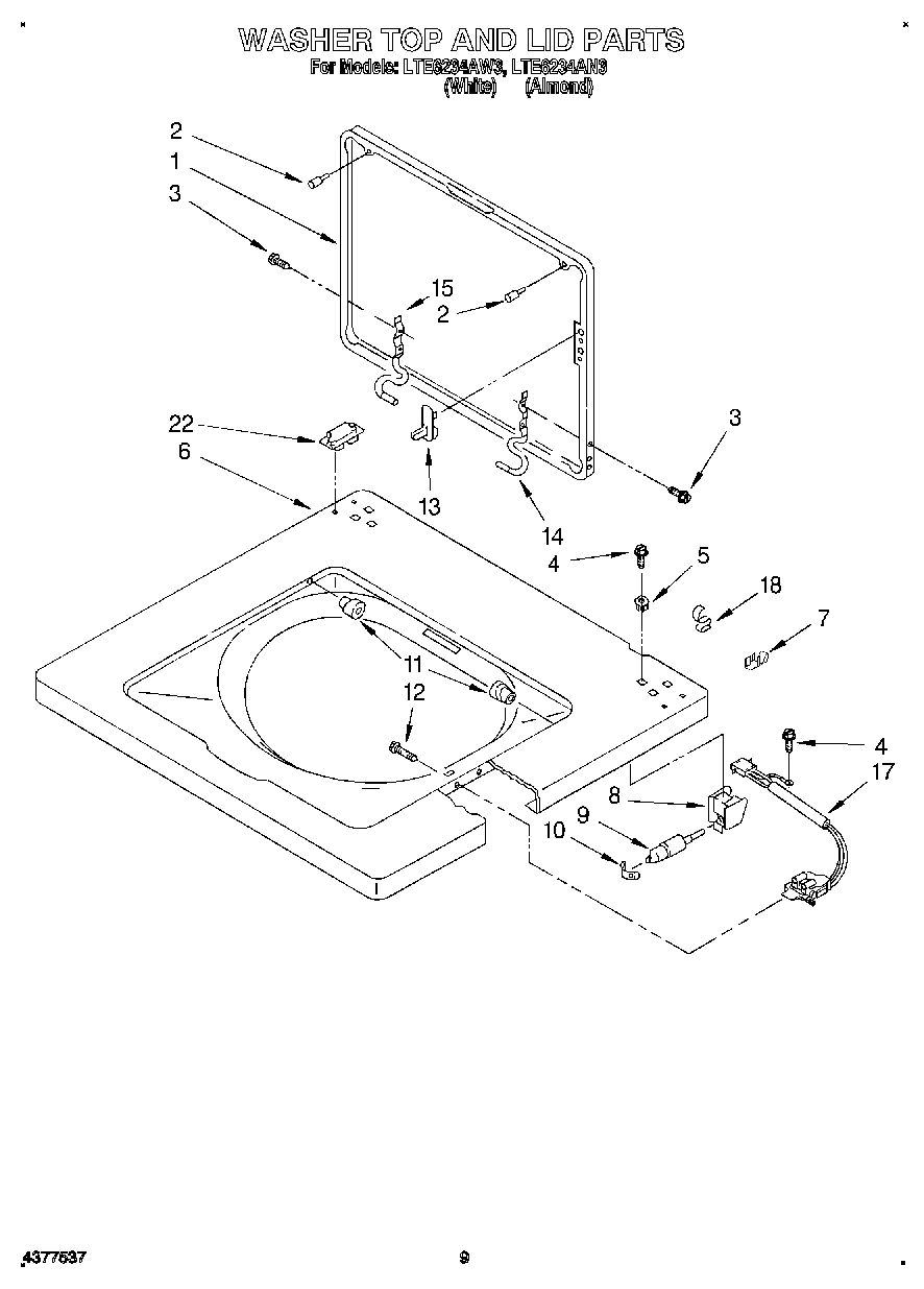 06 - WASHER TOP AND LID
