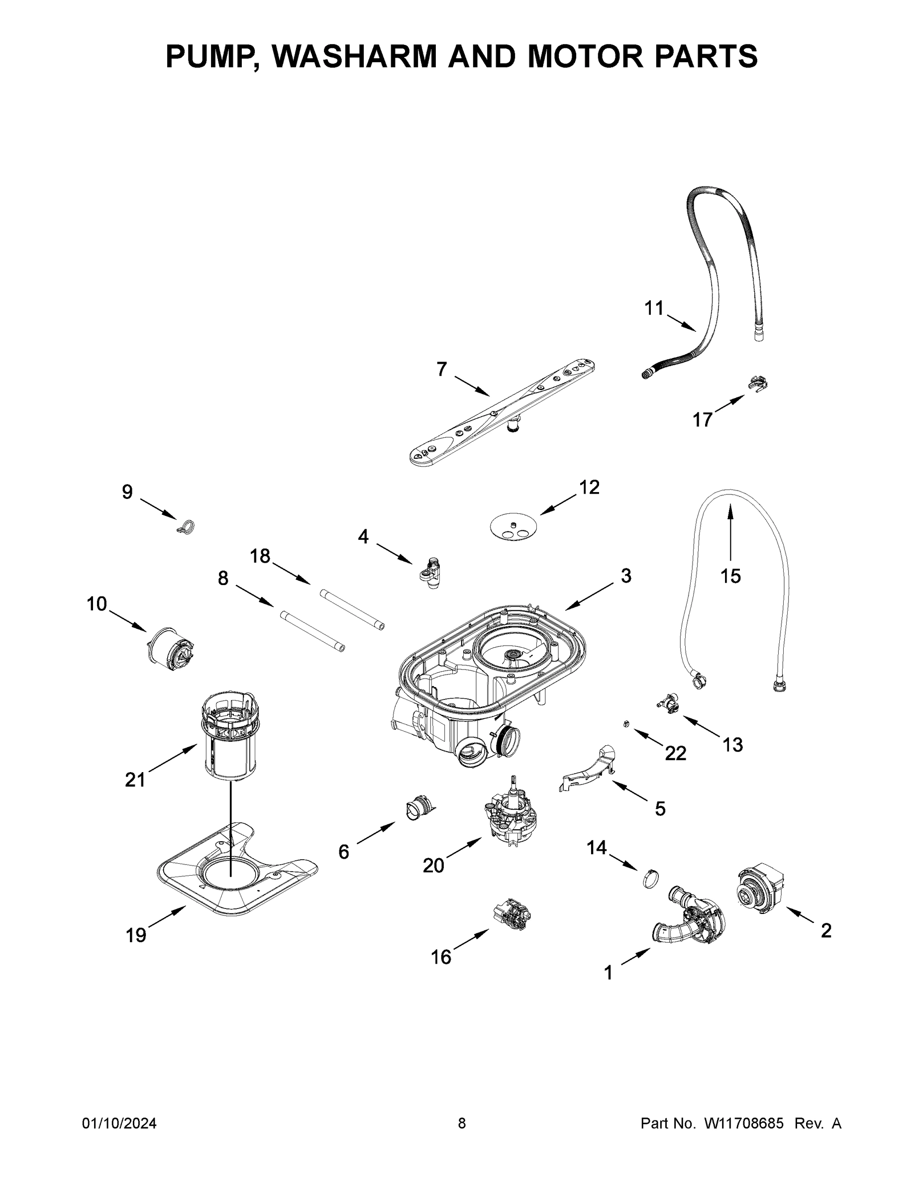 05 - PUMP, WASHARM AND MOTOR PARTS