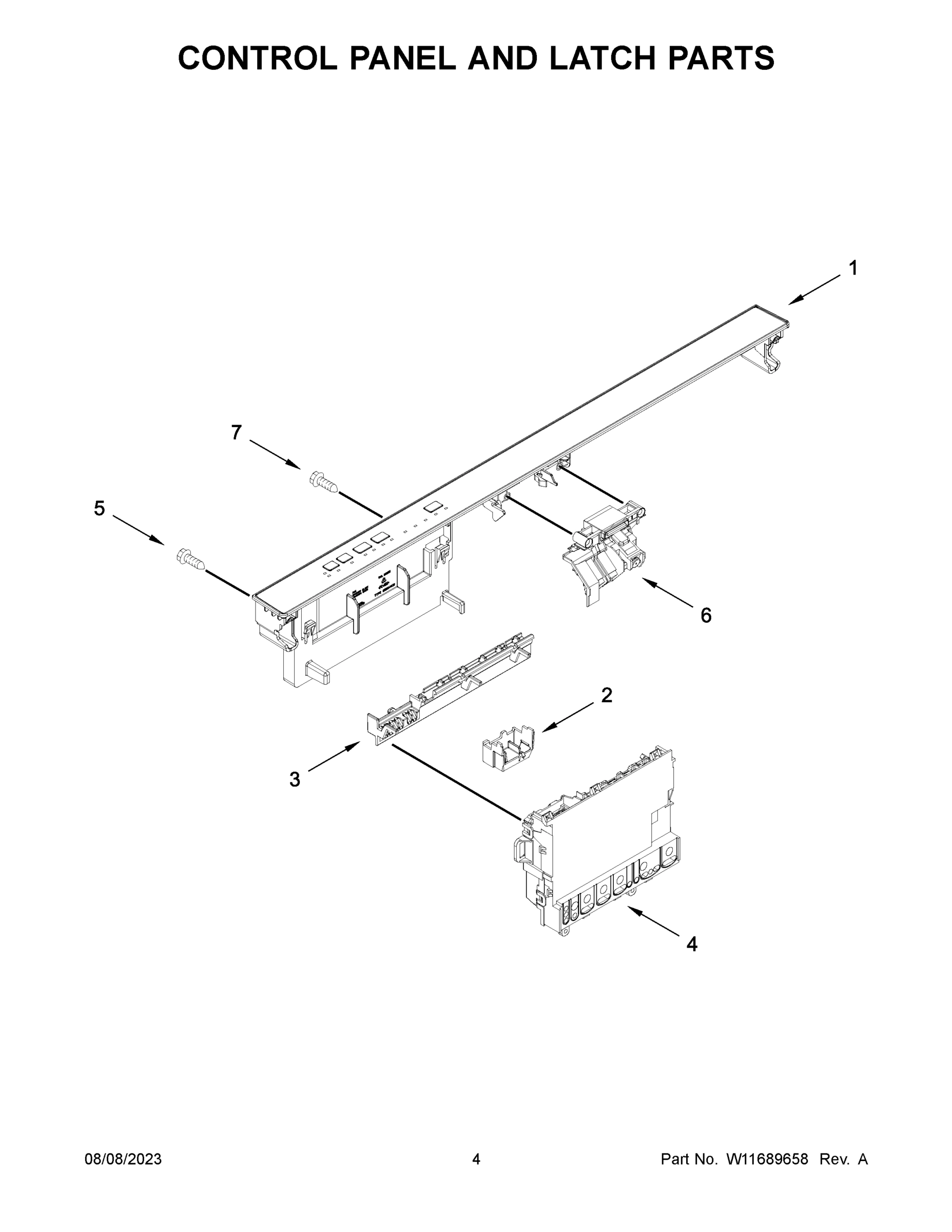 03 - CONTROL PANEL AND LATCH PARTS