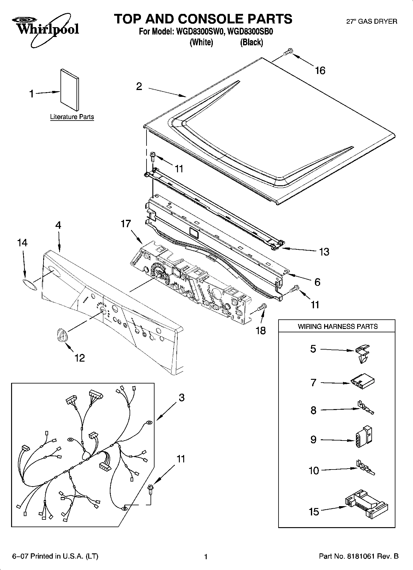 01 - TOP AND CONSOLE PARTS